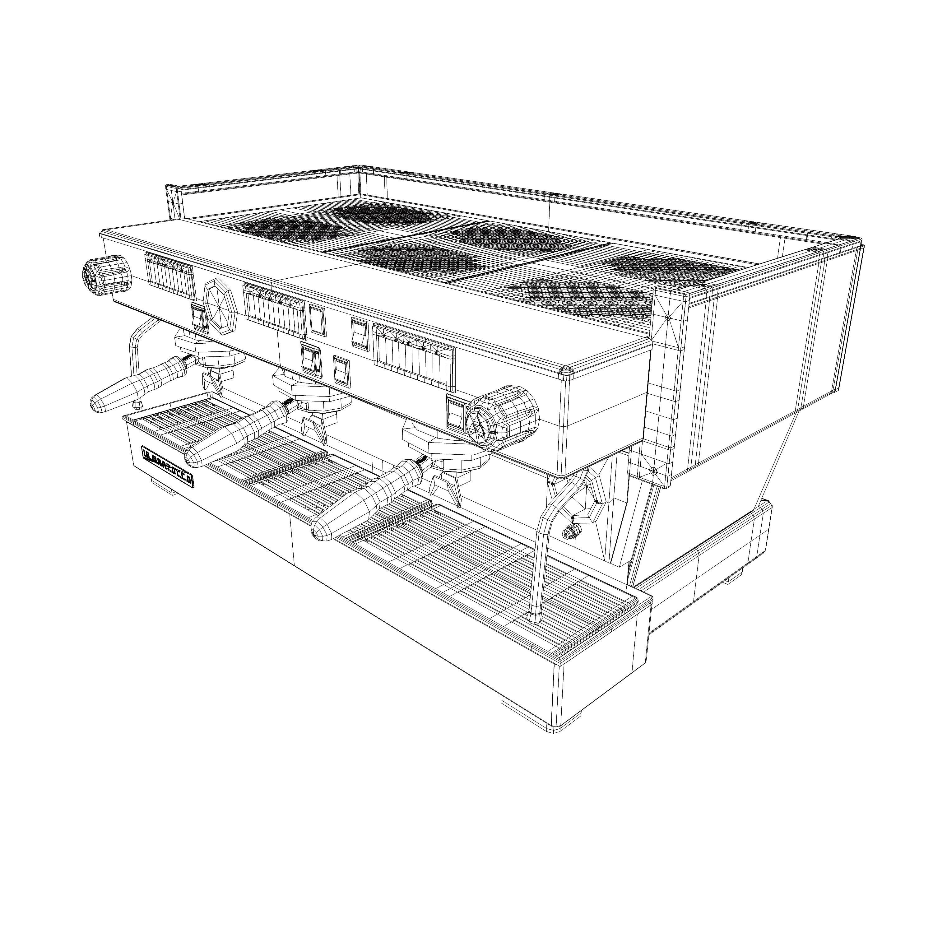 La Marzocco Linea Classic AV 3GR Low-poly 3D model_16