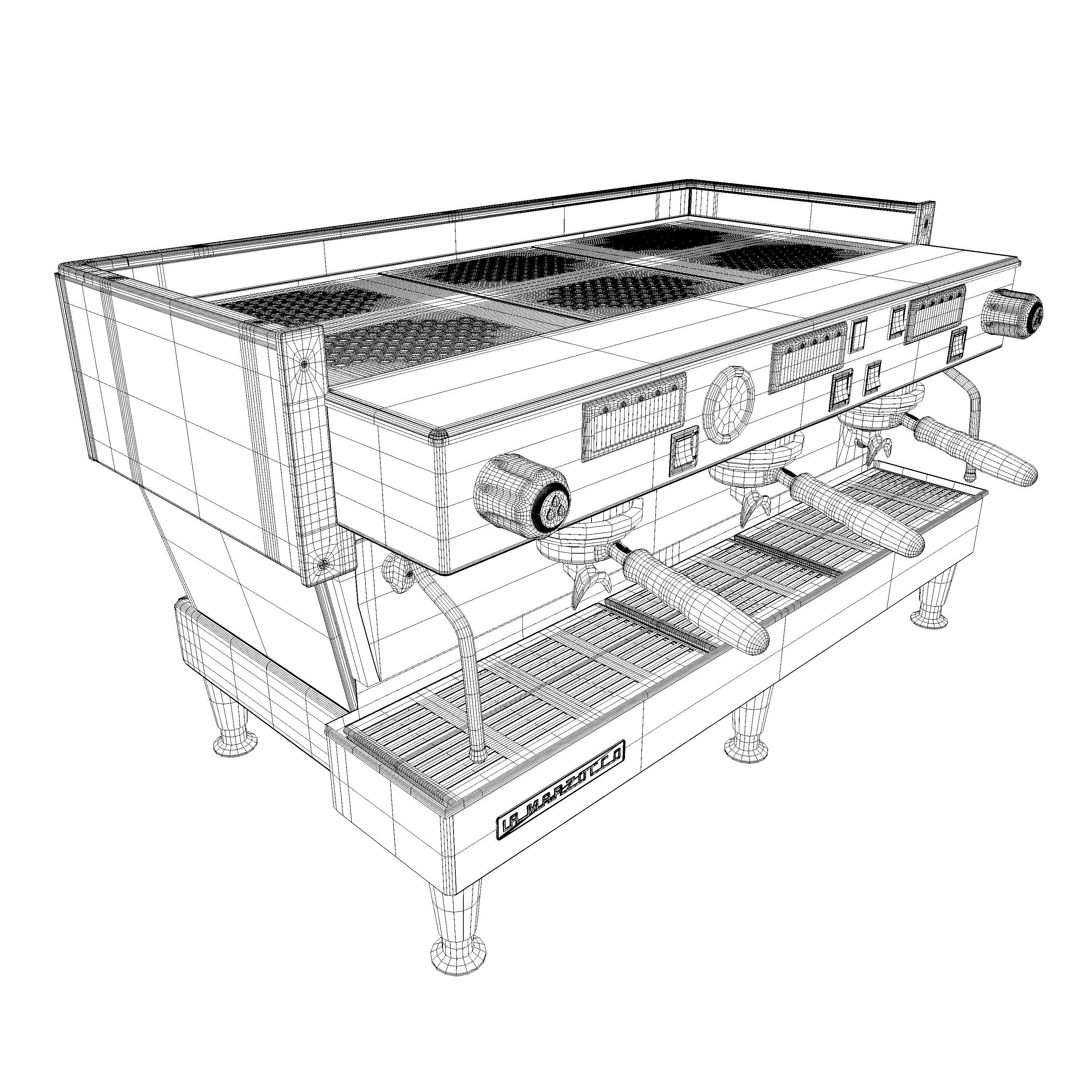 La Marzocco Linea Classic AV 3GR Low-poly 3D model_4