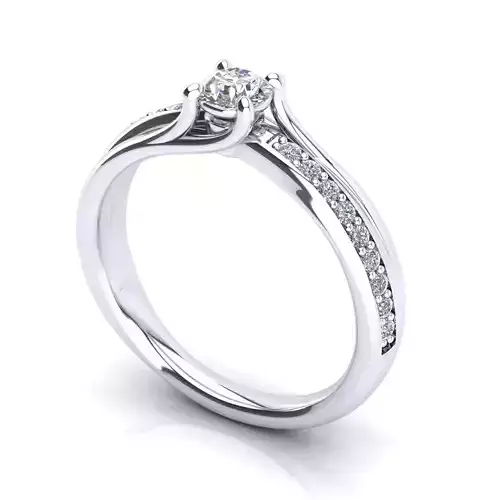 solitary ring engagement jewel with diamond multi stones 