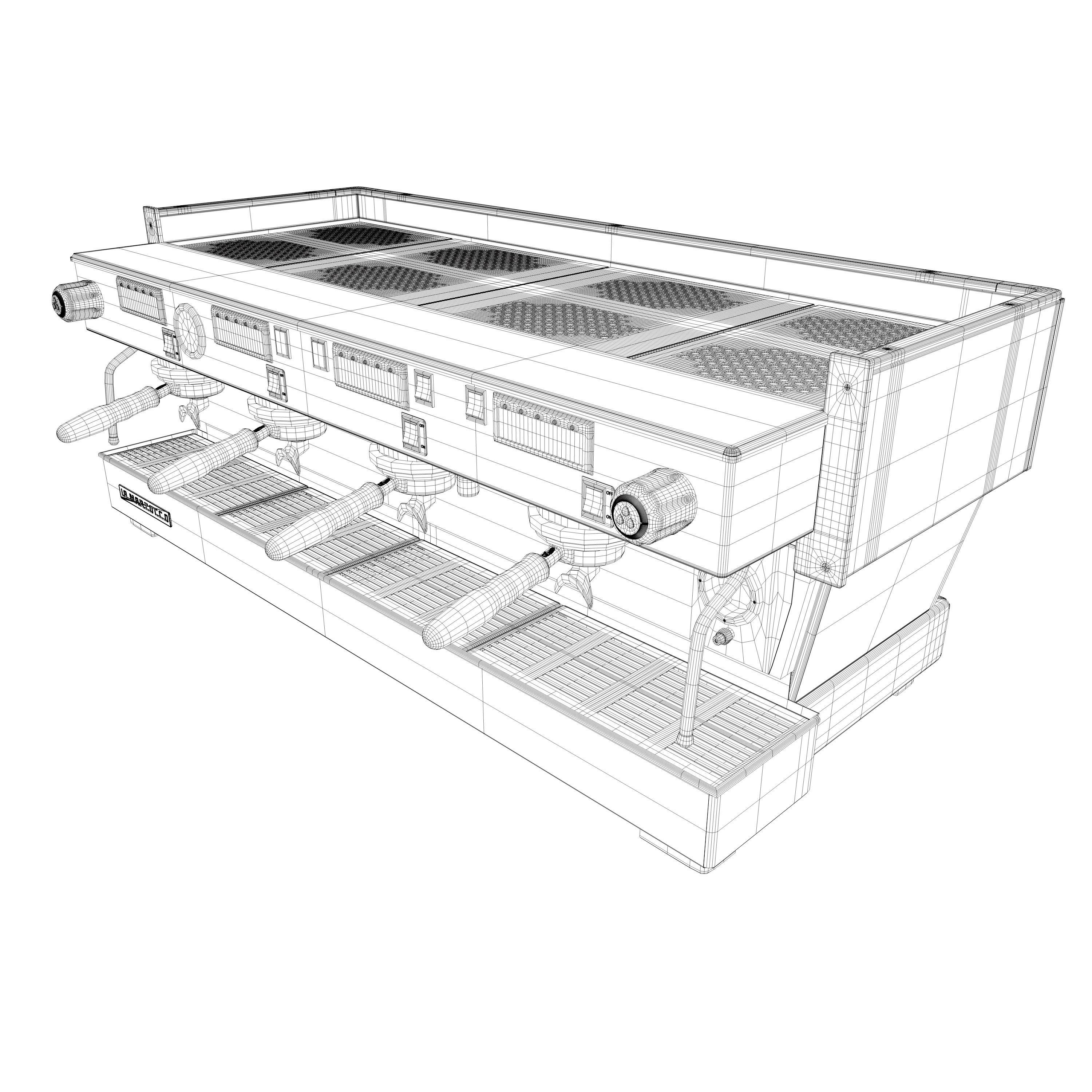 La Marzocco Linea Classic AV 4GR Low-poly 3D model_14