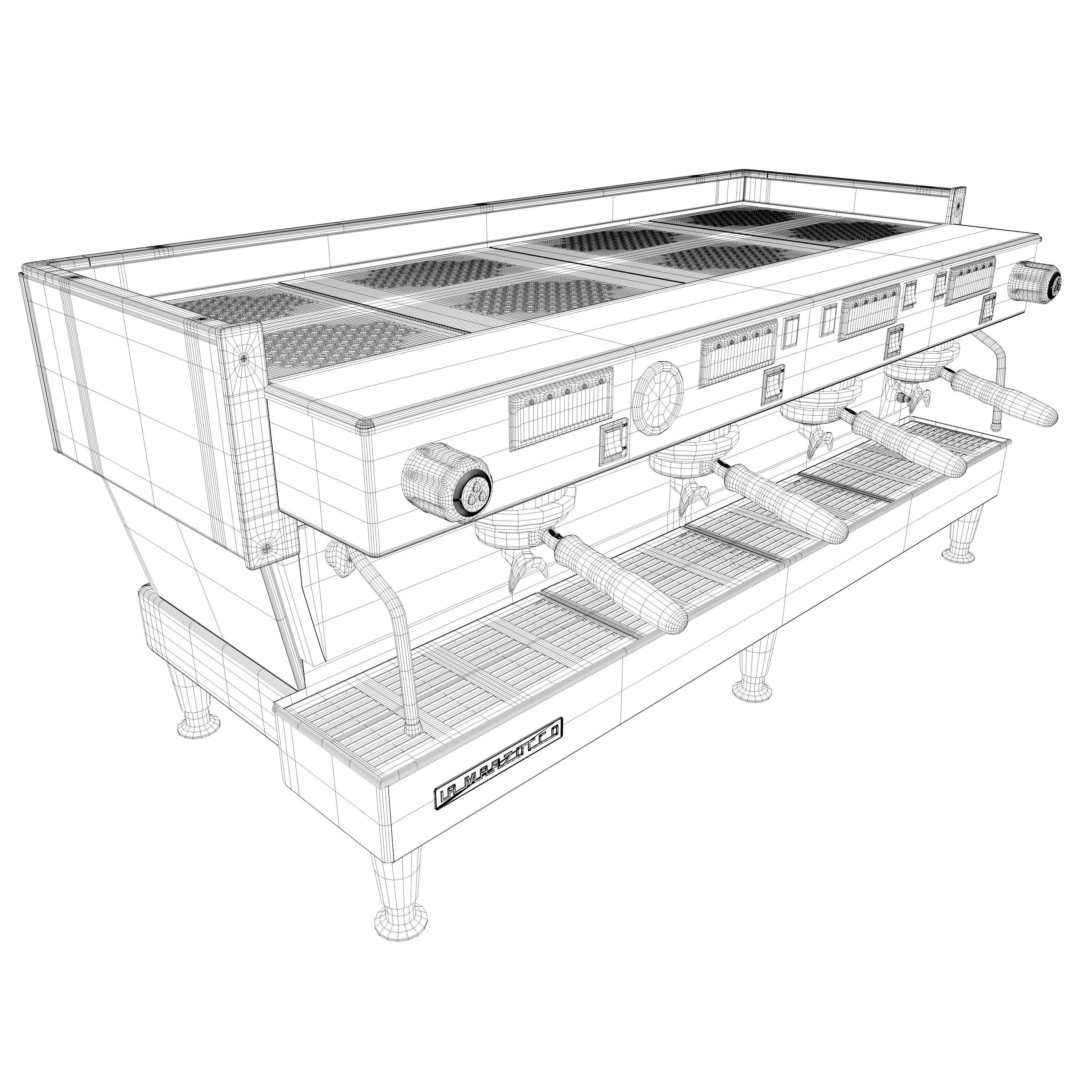 La Marzocco Linea Classic AV 4GR Low-poly 3D model_4