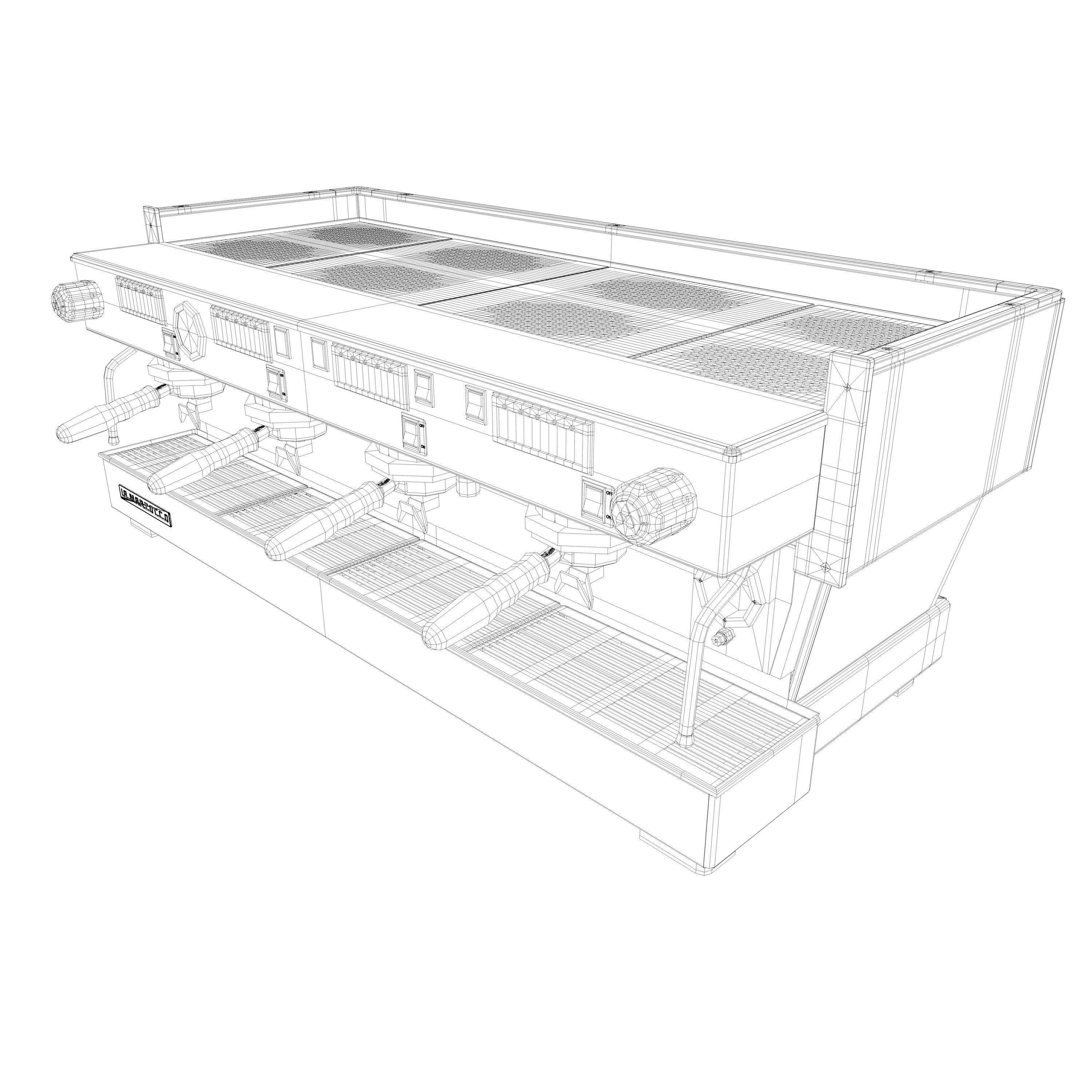 La Marzocco Linea Classic AV 4GR Low-poly 3D model_16