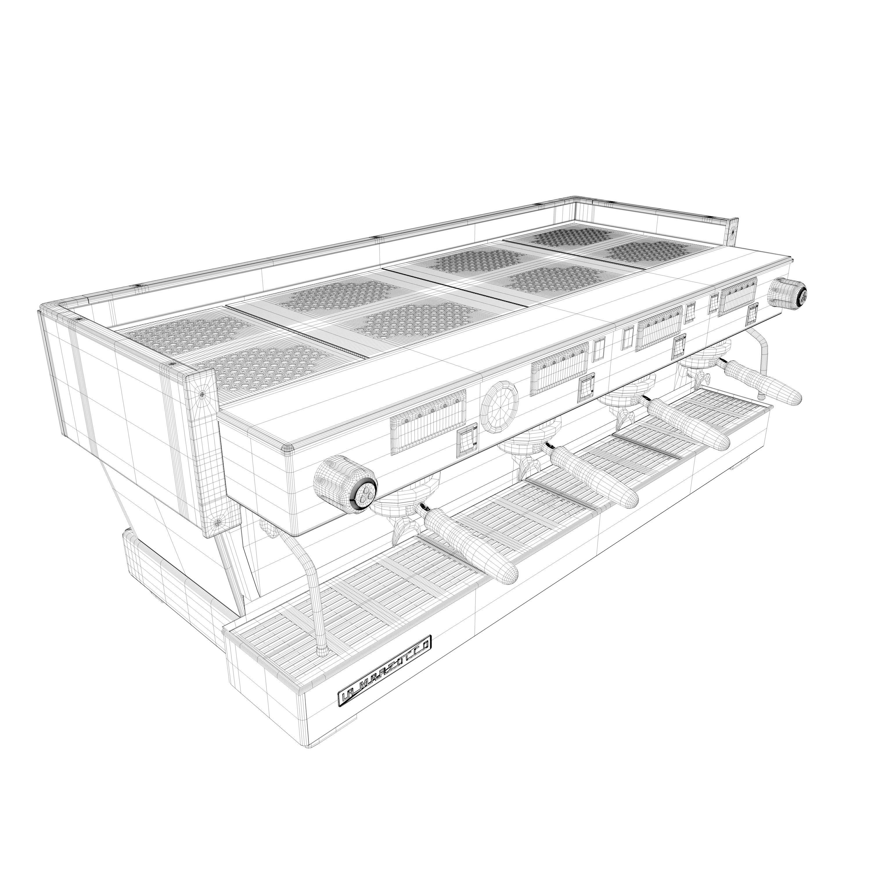 La Marzocco Linea Classic AV 4GR Low-poly 3D model_13