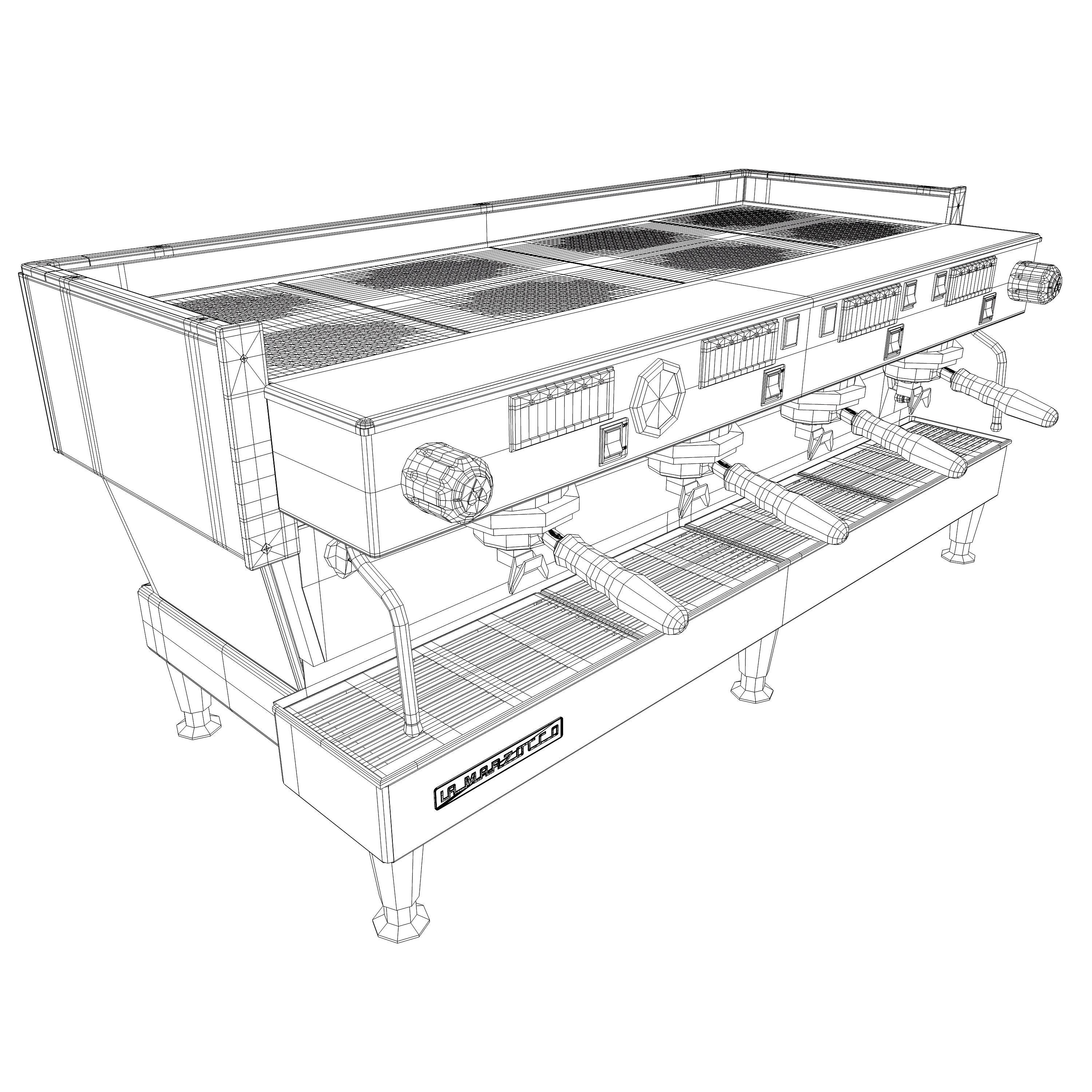 La Marzocco Linea Classic AV 4GR Low-poly 3D model_6