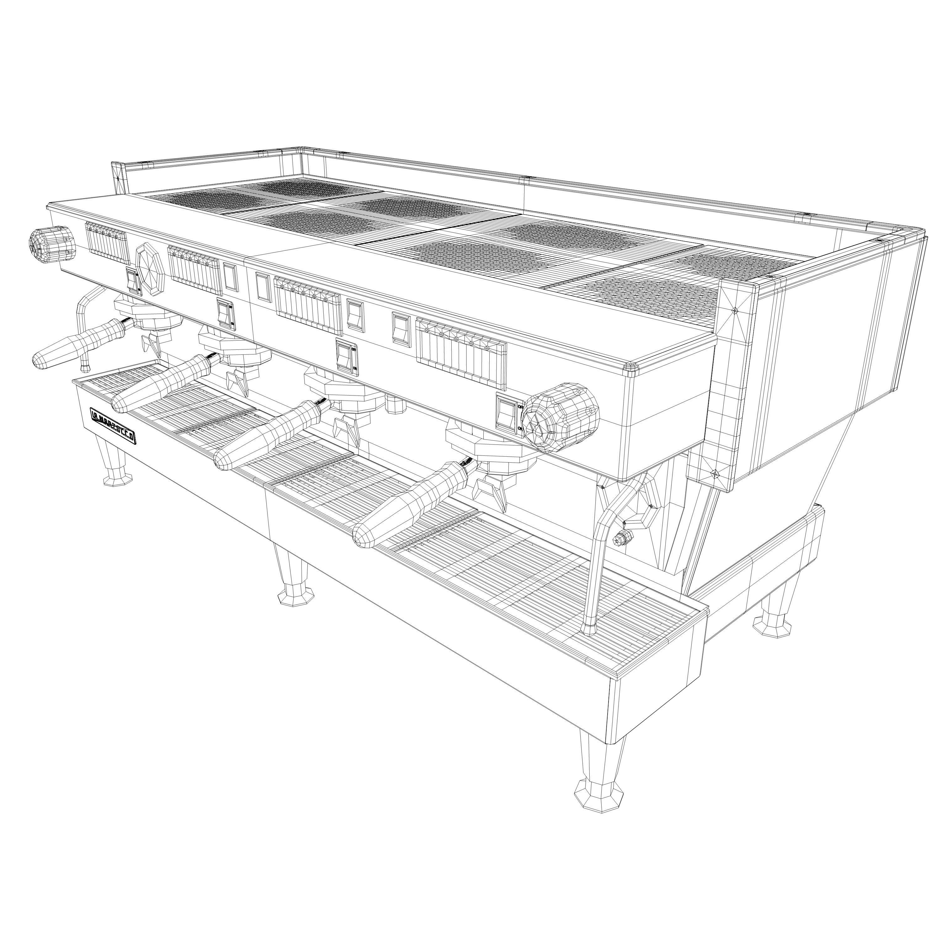 La Marzocco Linea Classic AV 4GR Low-poly 3D model_7