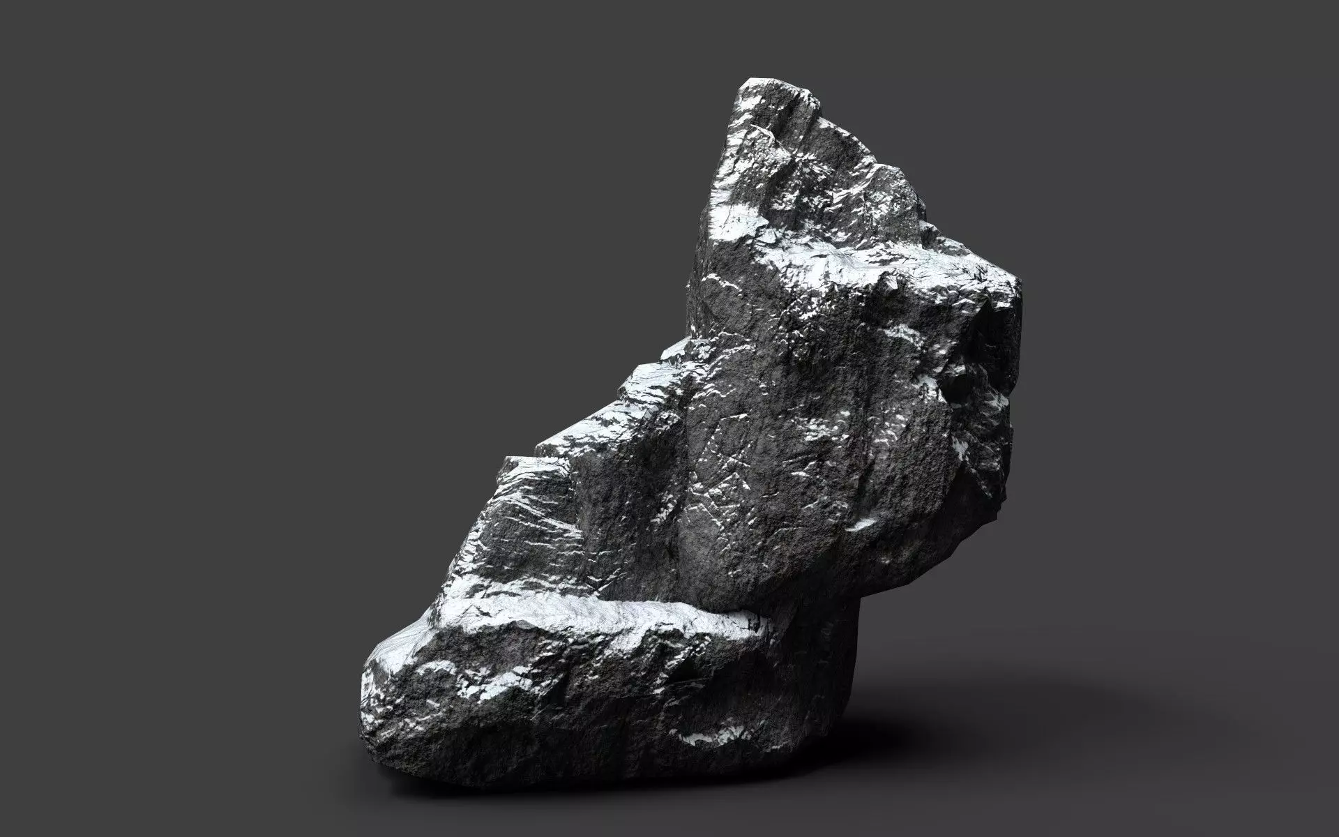 Snowy Rock 4-2 Low-poly 3D model_0