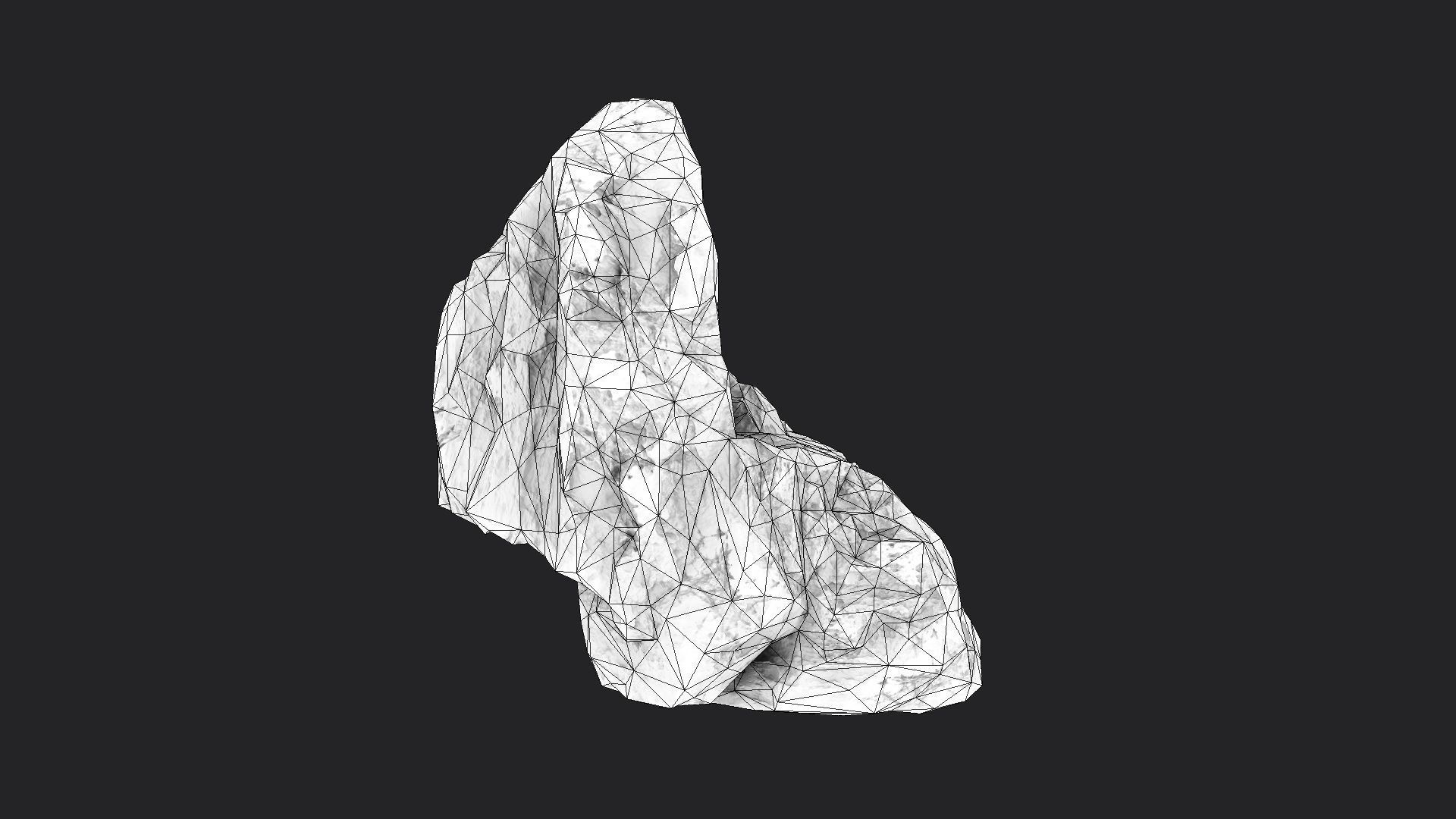 Snowy Rock 4-2 Low-poly 3D model_5