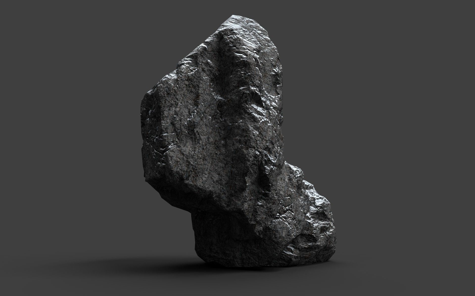 Snowy Rock 4-2 Low-poly 3D model_4