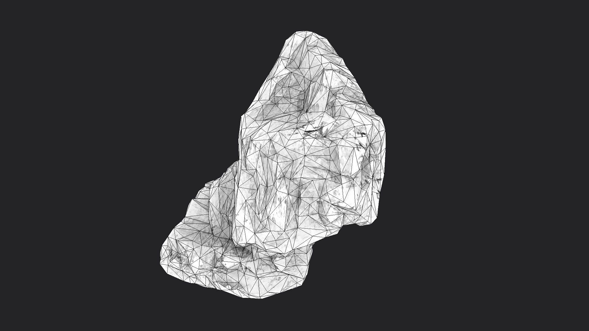 Snowy Rock 4-2 Low-poly 3D model_8