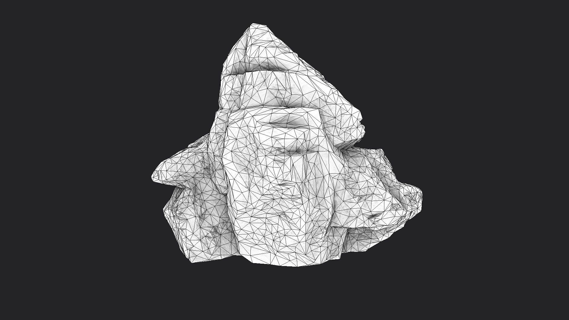 Snowy Rock 4-4 Low-poly 3D model_7