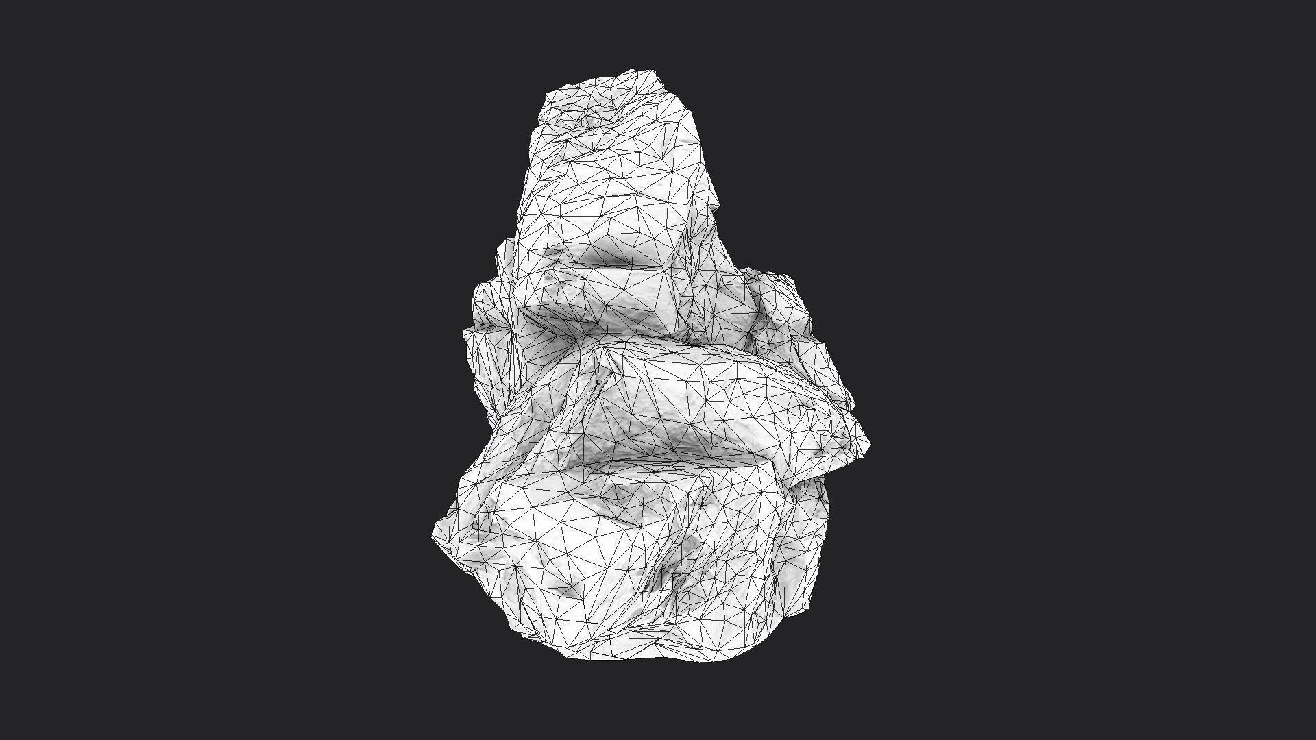 Snowy Rock 4-4 Low-poly 3D model_9