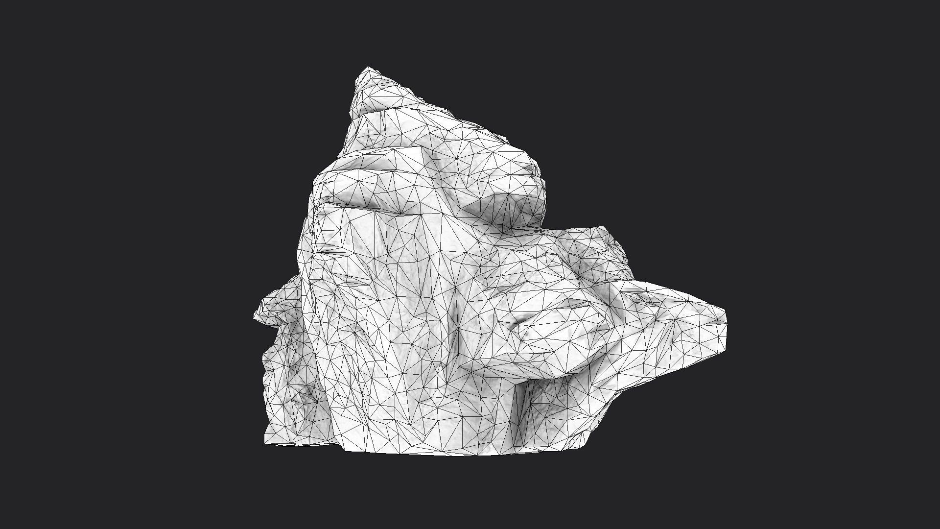 Snowy Rock 4-4 Low-poly 3D model_8