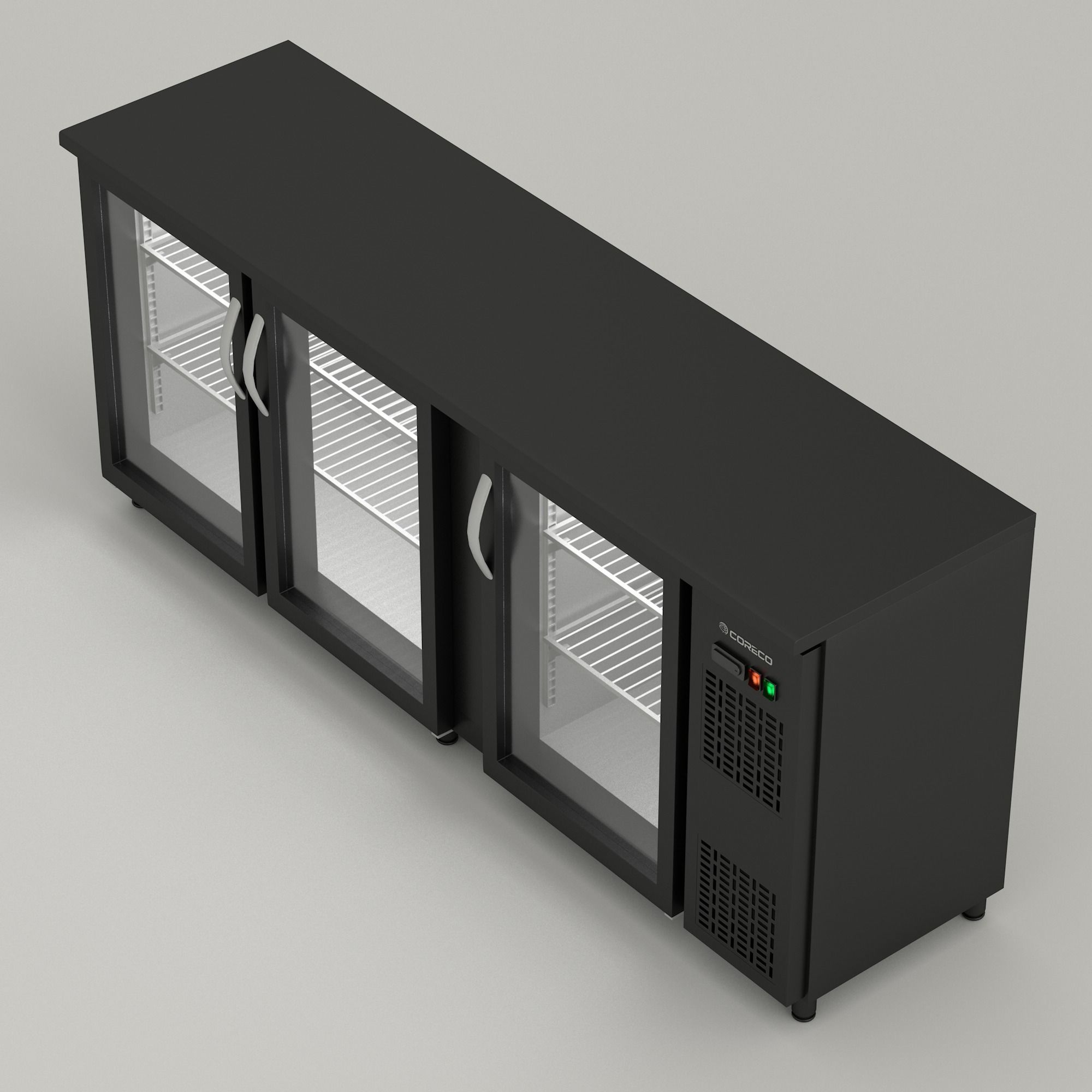 Back-bar Display Cooler SBE-200 Low-poly 3D model_9