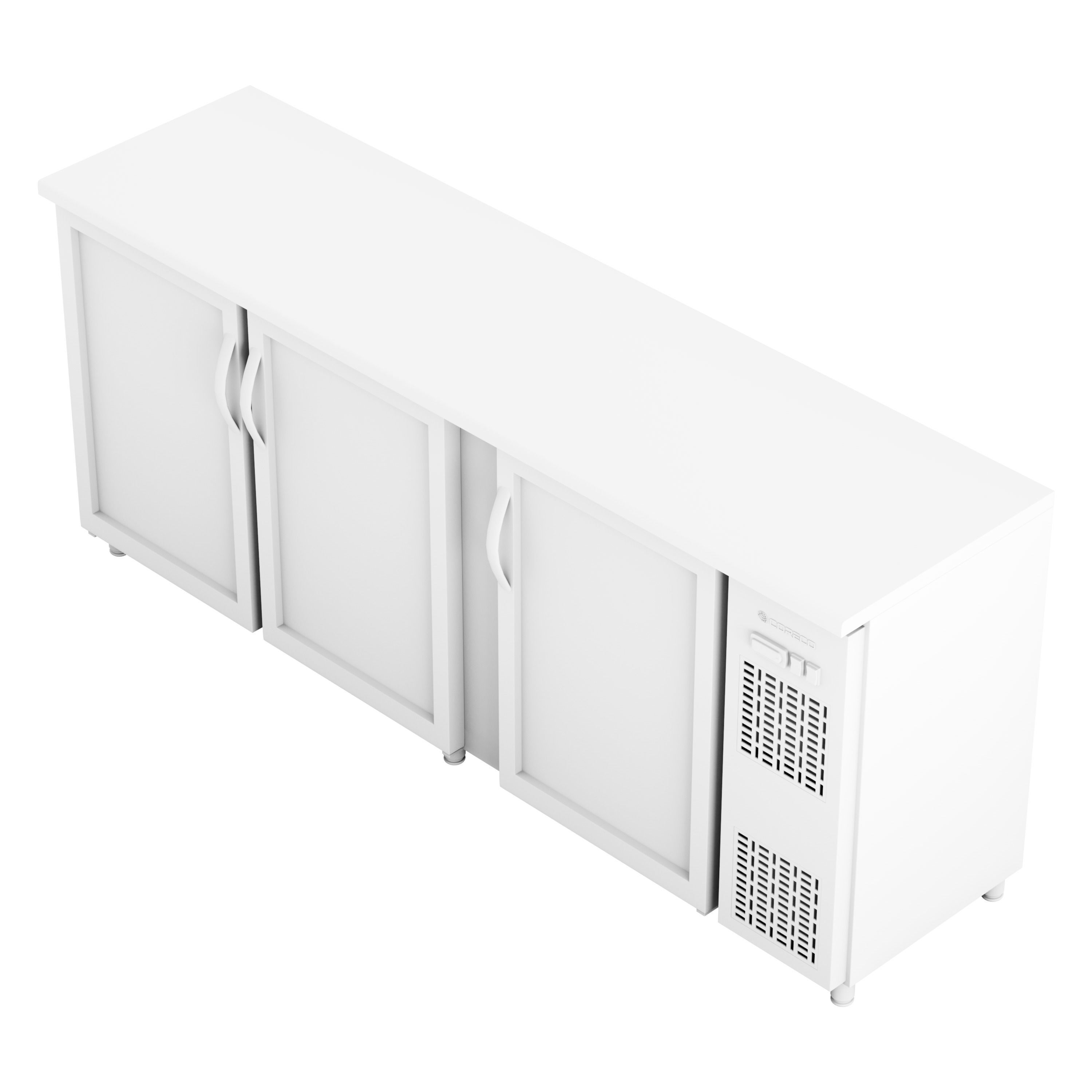 Back-bar Display Cooler SBE-200 Low-poly 3D model_2