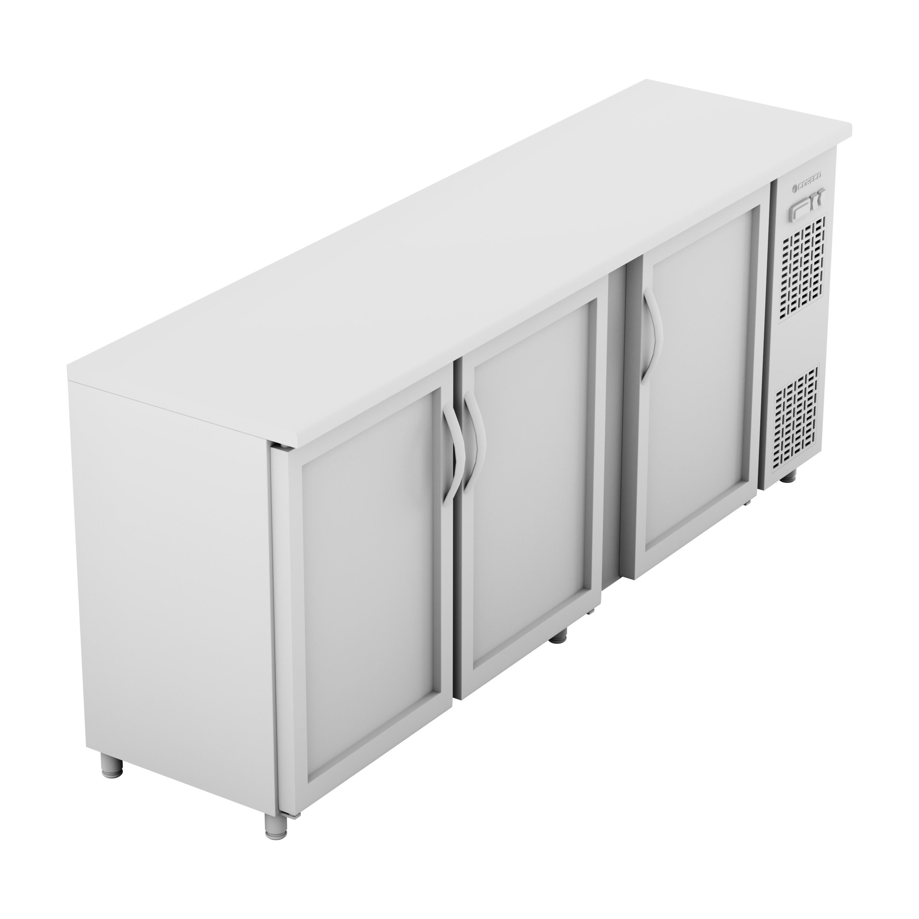 Back-bar Display Cooler SBE-200 Low-poly 3D model_3