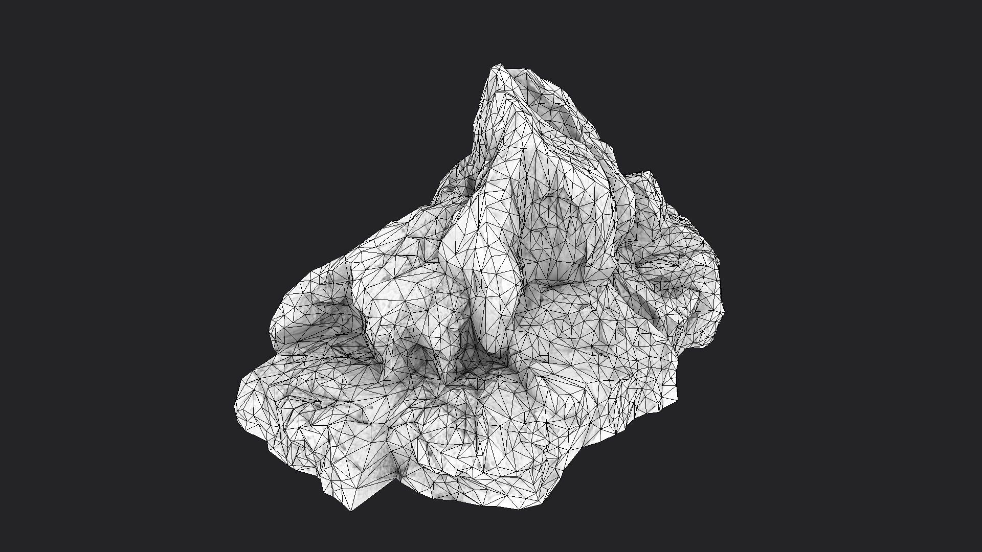Snowy Rock 4-5 Low-poly 3D model_6