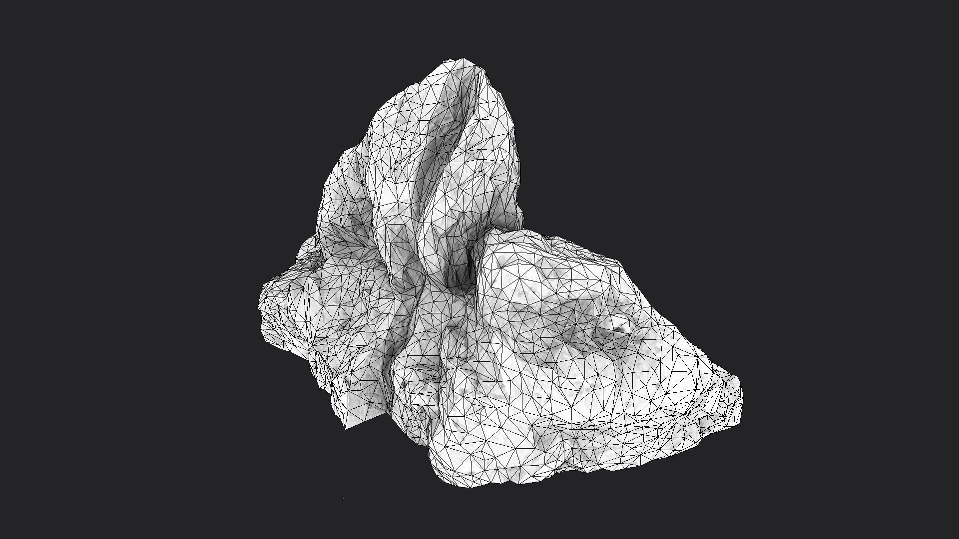 Snowy Rock 4-5 Low-poly 3D model_8