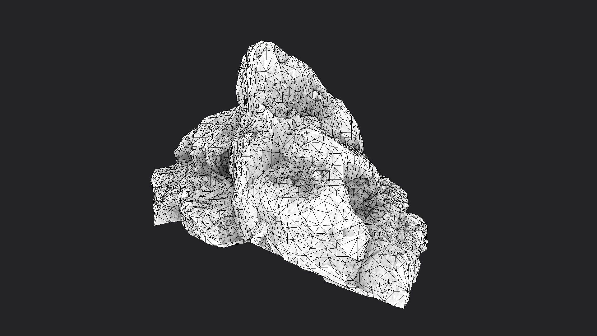 Snowy Rock 4-5 Low-poly 3D model_5