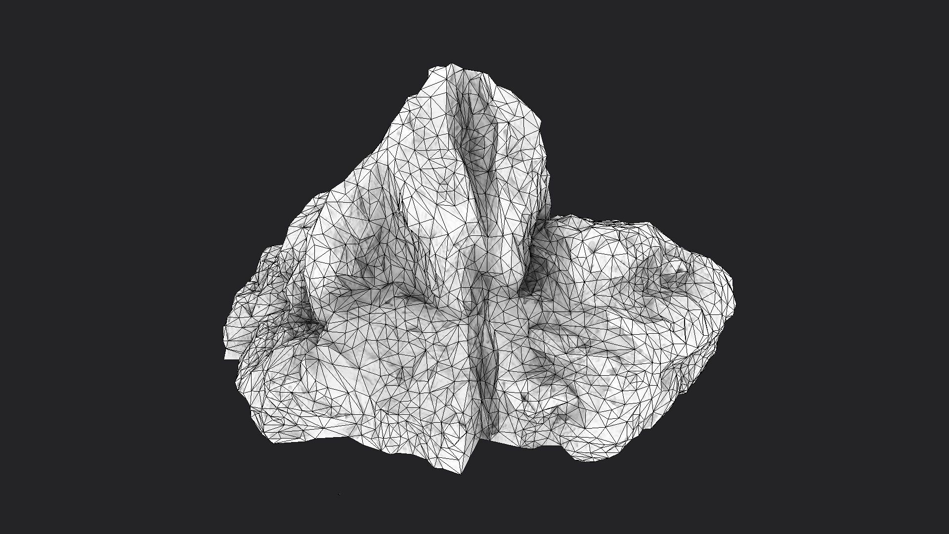 Snowy Rock 4-5 Low-poly 3D model_7