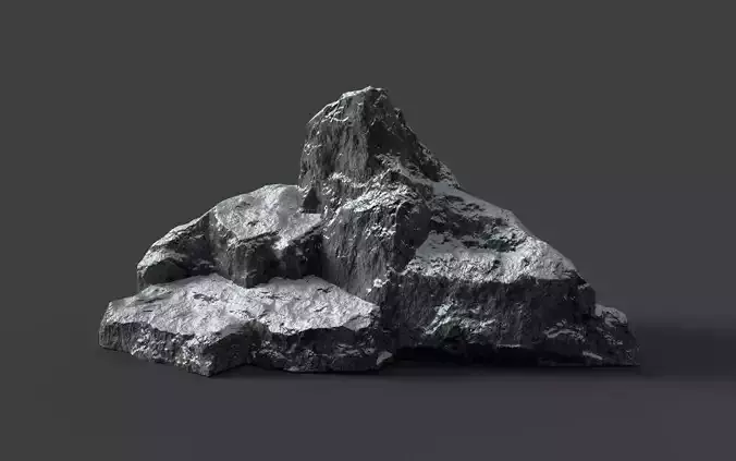 Snowy Rock 4-5 Low-poly 3D model
