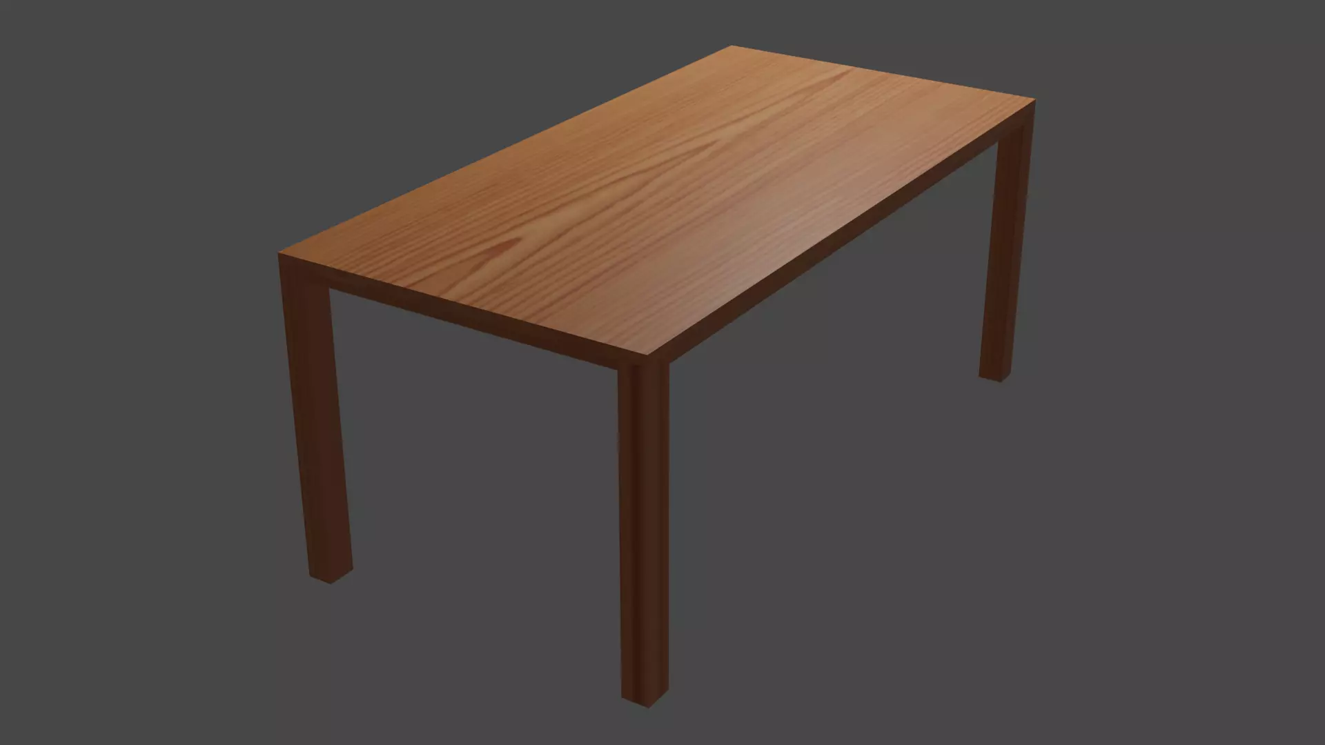 Table wooden Free 3D model_0