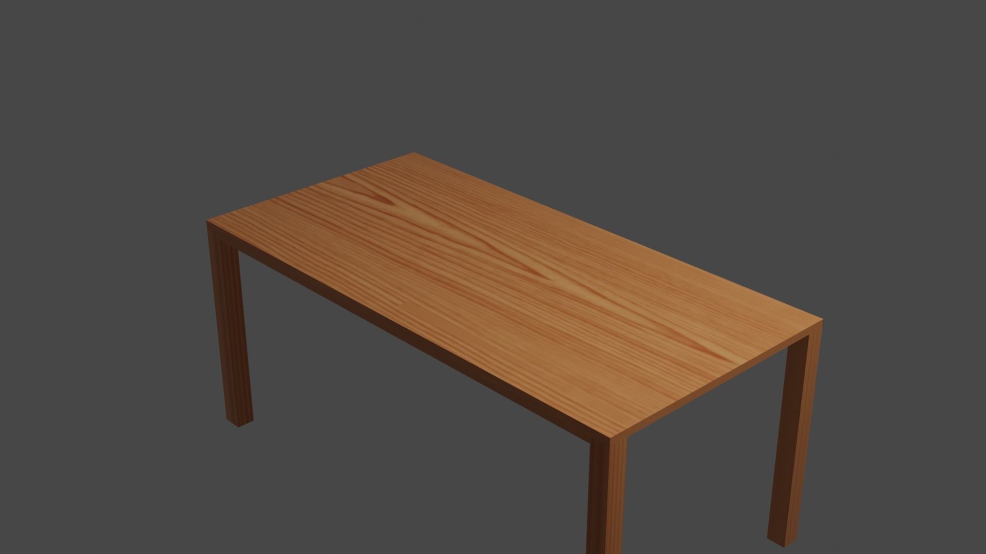 Table wooden Free 3D model_1