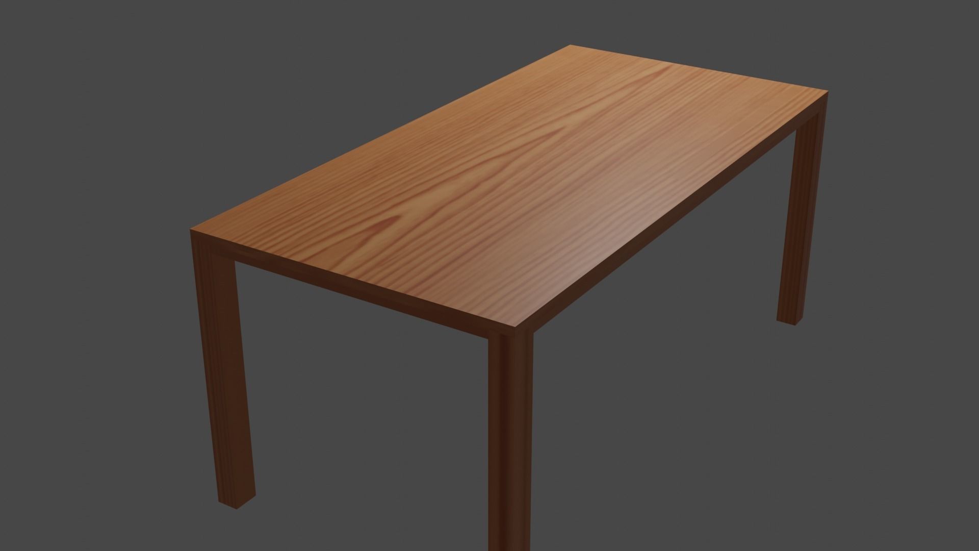 Table wooden Free 3D model_2