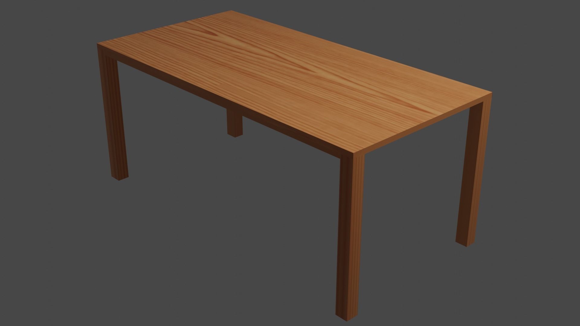 Table wooden Free 3D model_3