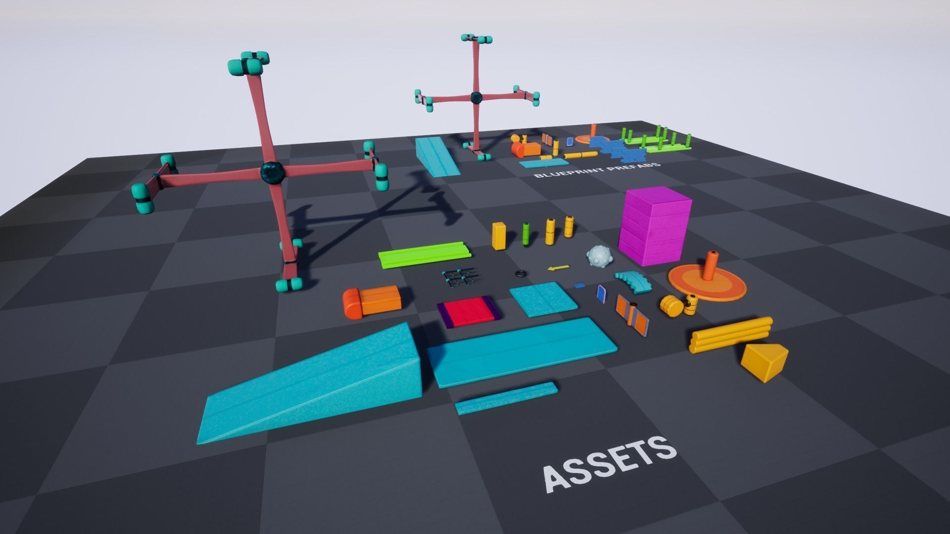 Fun Obstacle Course Vol 1 For Unreal And Unity Low-poly 3D model_12