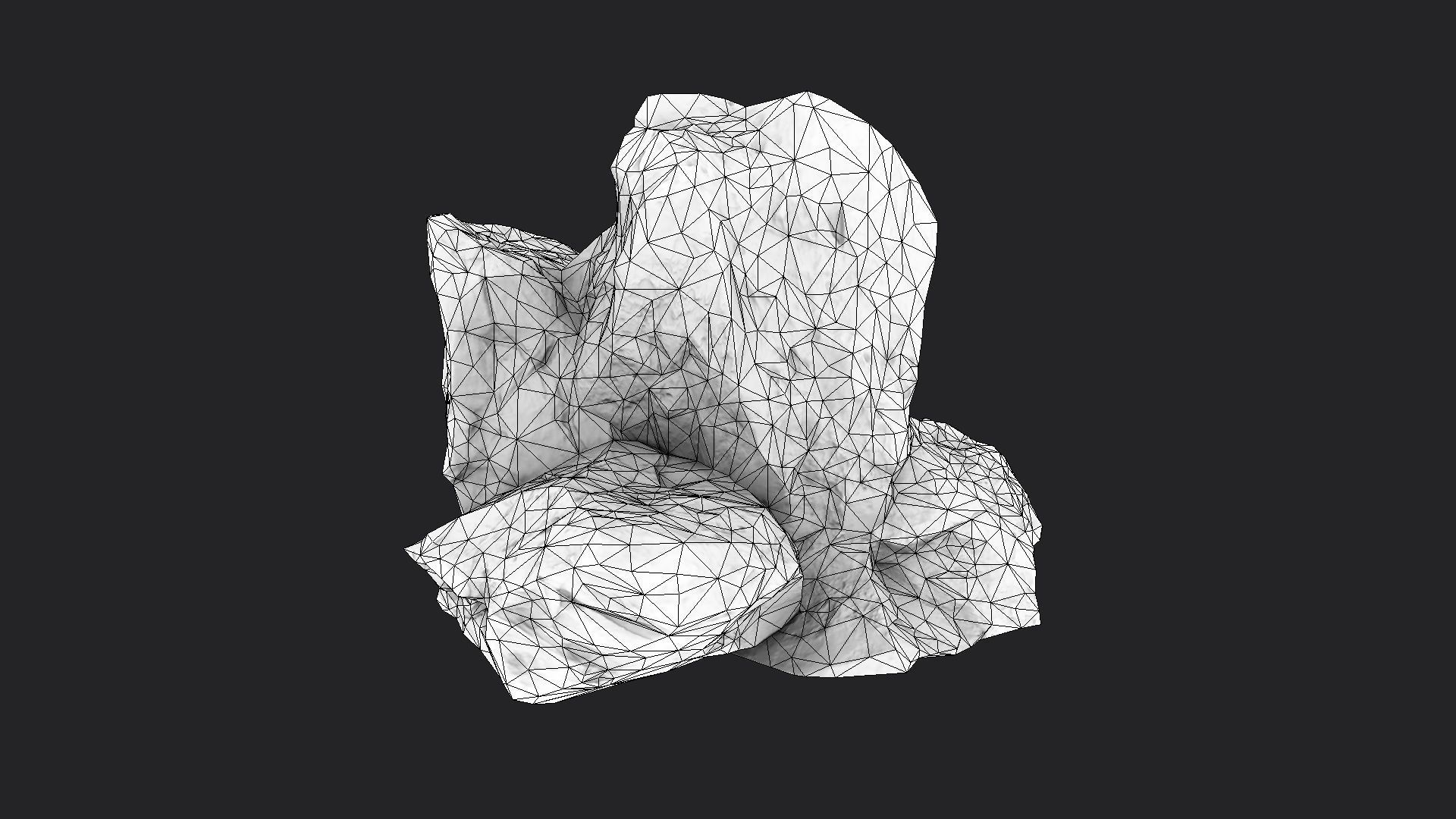 Snowy Rock 4-8 Low-poly 3D model_3