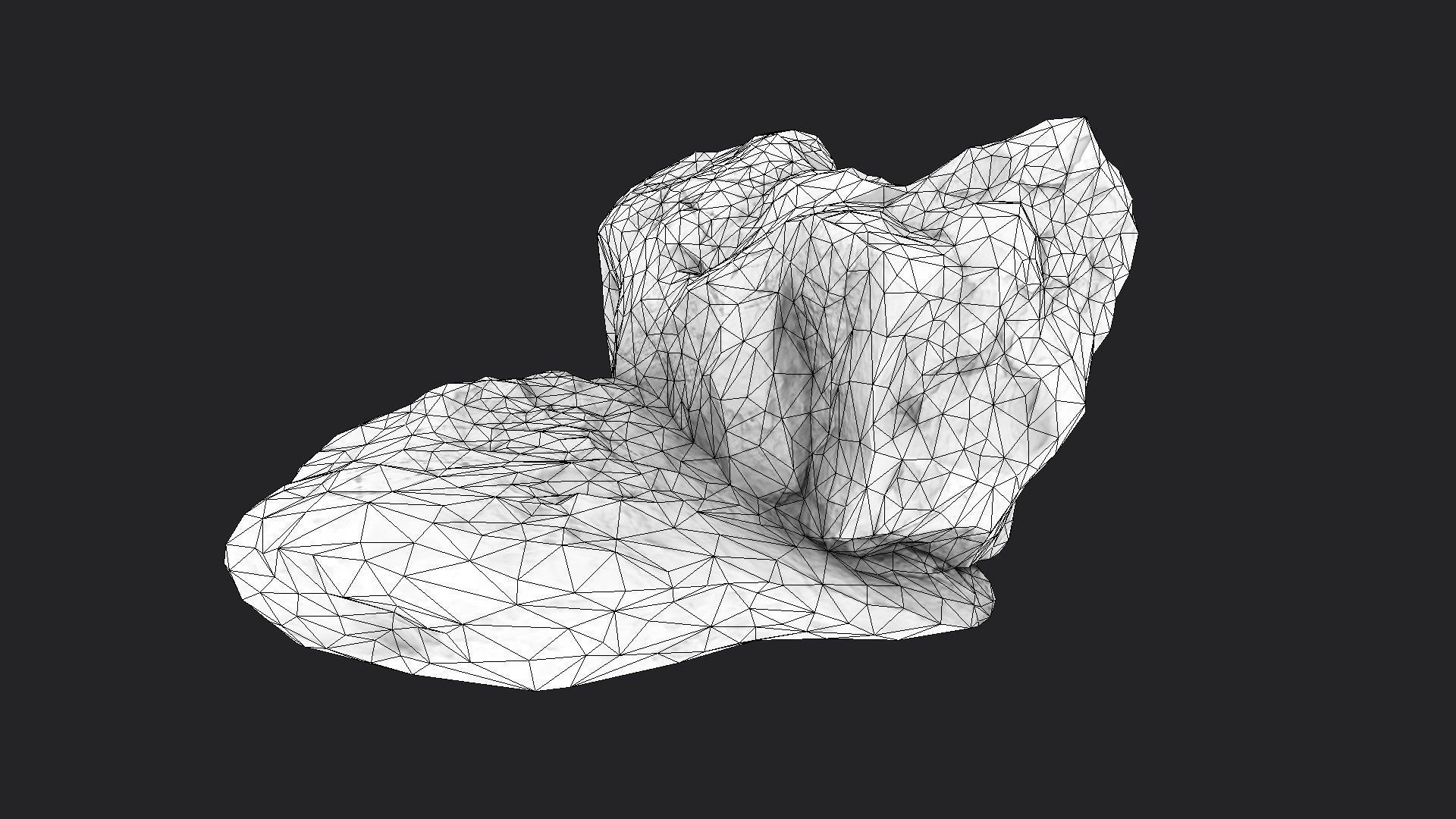 Snowy Rock 4-8 Low-poly 3D model_7