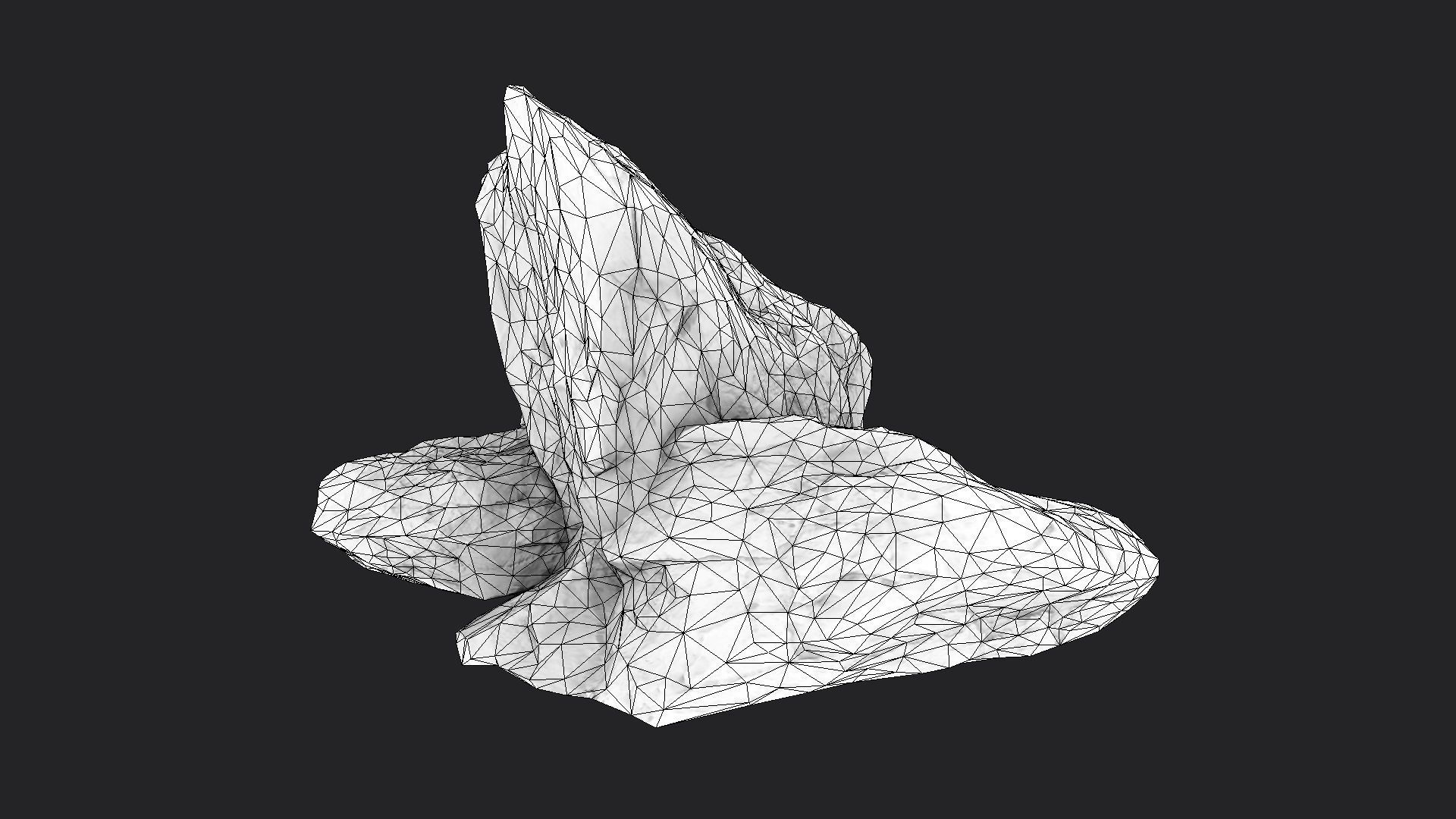 Snowy Rock 4-8 Low-poly 3D model_4