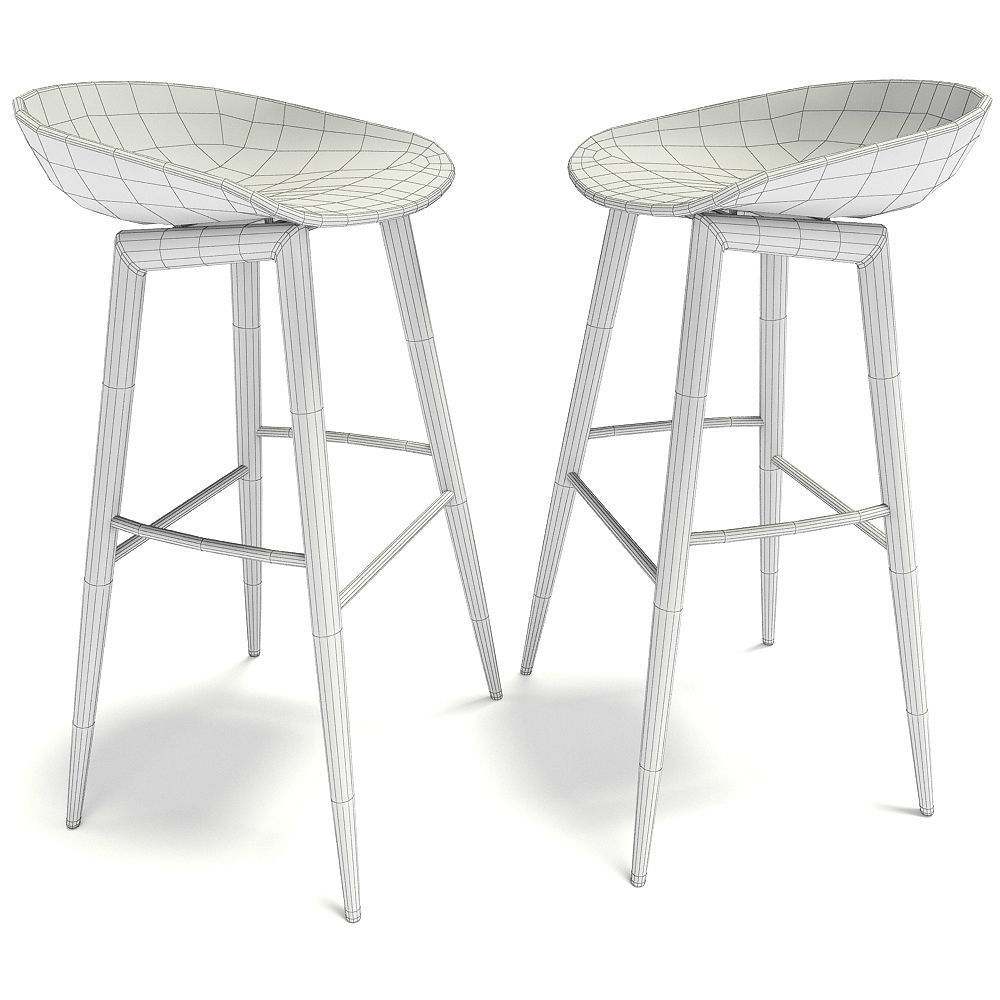 Hunter Bar Stool 3D model_1