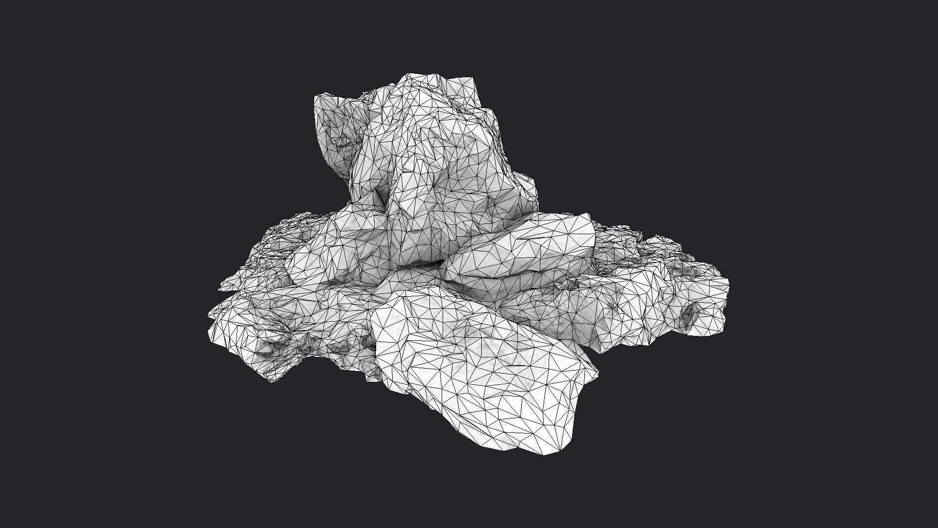 Snowy Rock 4-9 Low-poly 3D model_5