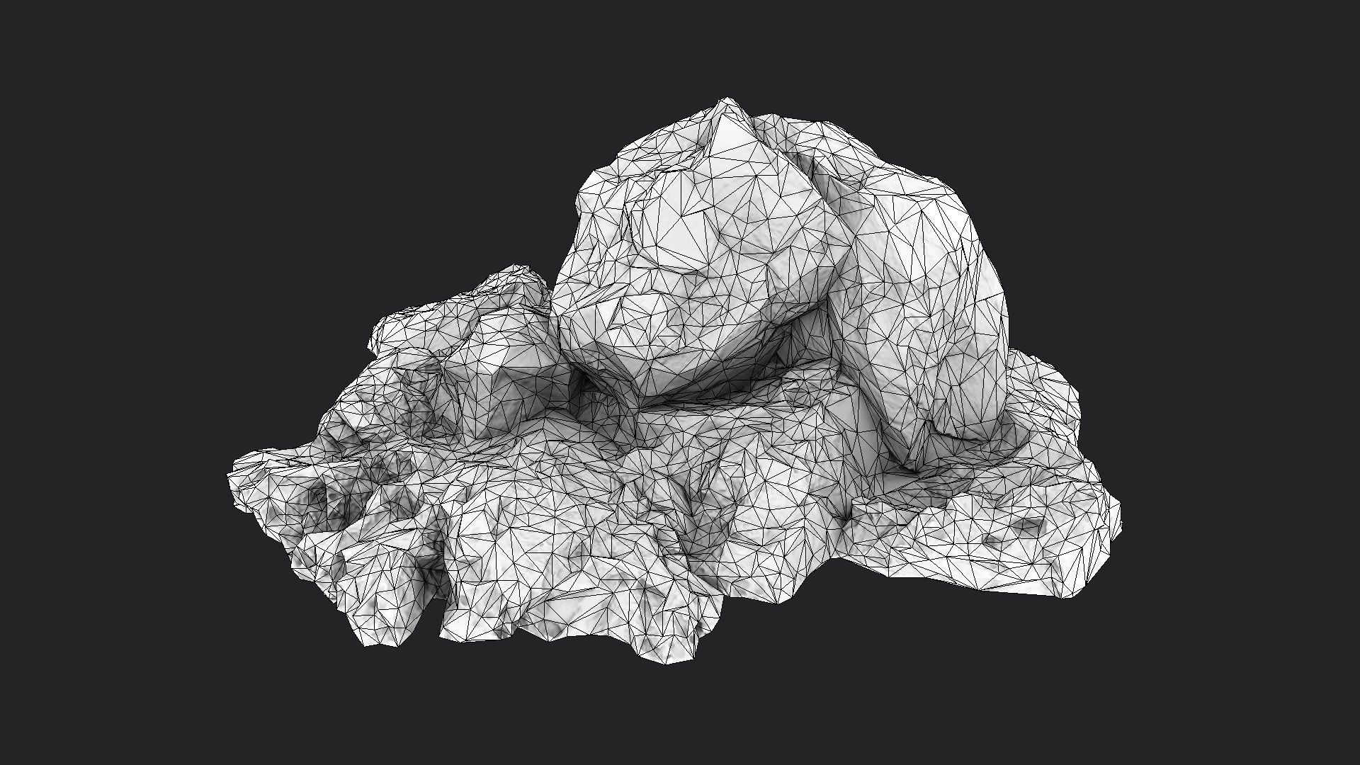 Snowy Rock 4-9 Low-poly 3D model_7