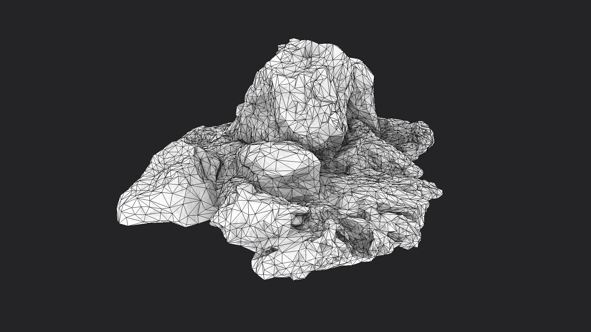 Snowy Rock 4-9 Low-poly 3D model_6