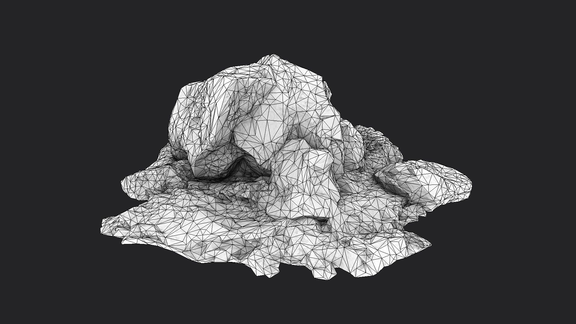 Snowy Rock 4-9 Low-poly 3D model_4