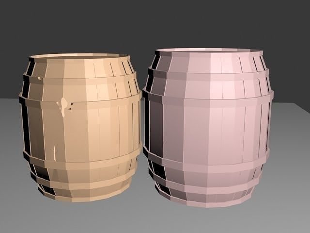 Barrel Low-poly 3D model
