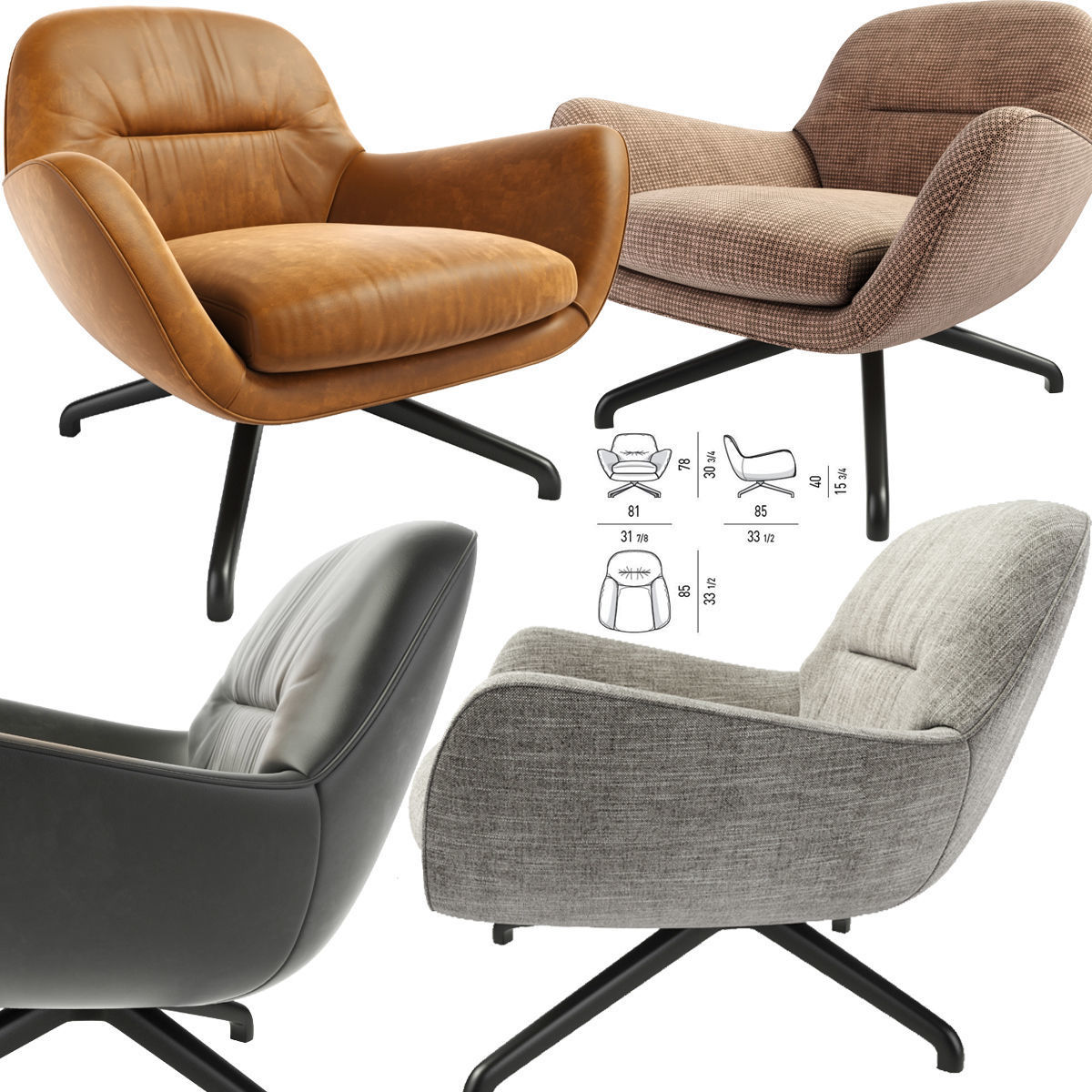 Minotti Jensen Armchair 3D model CGTrader