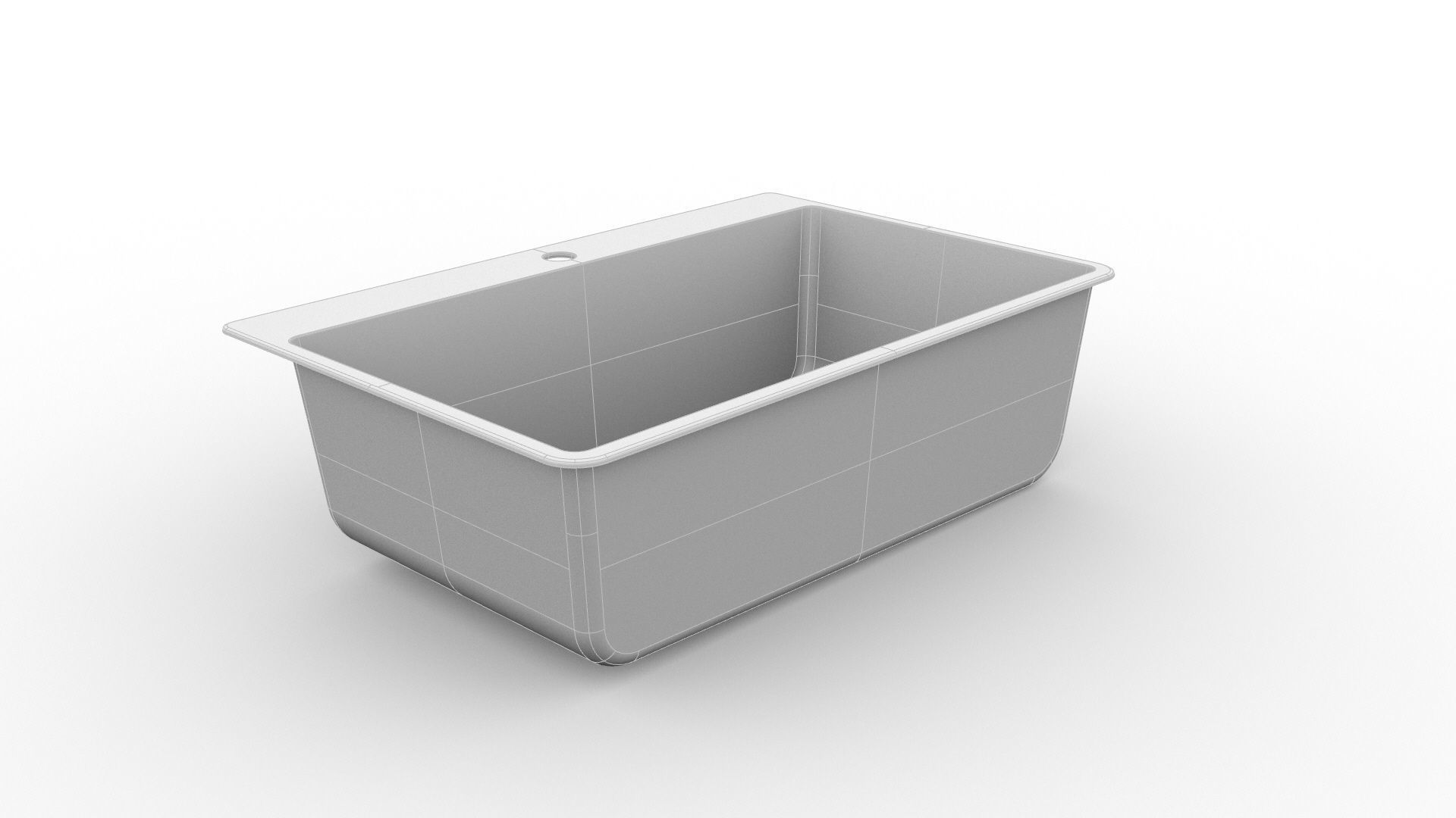 Drop-In Sink Basin 3D model_5
