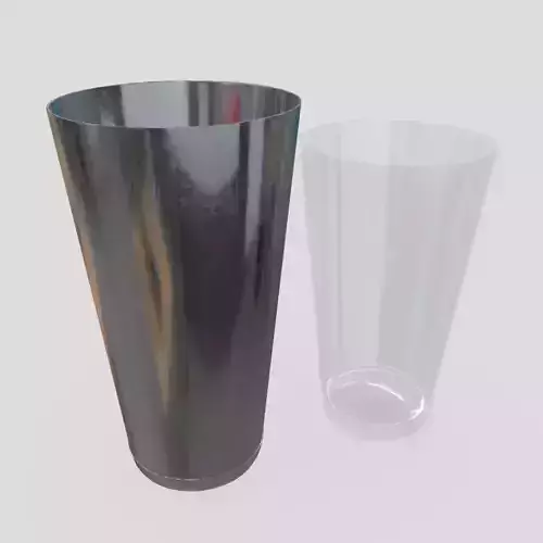 Cocktail Shaker Open 3 Low-poly 3D model