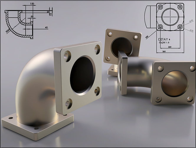 3D Iron and PVC  Tube Connector original sizes Ready to 3D Pri 3D print model