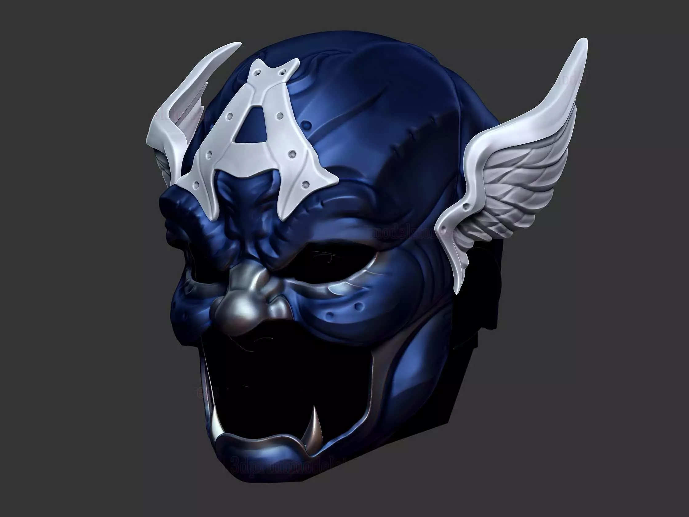 Captain America Helmet Samurai Heroes - Marvel Cosplay Halloween 3D print model_0