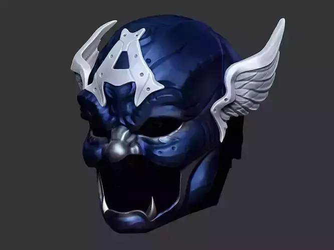 Captain America Helmet Samurai Heroes - Marvel Cosplay Halloween 3D print model