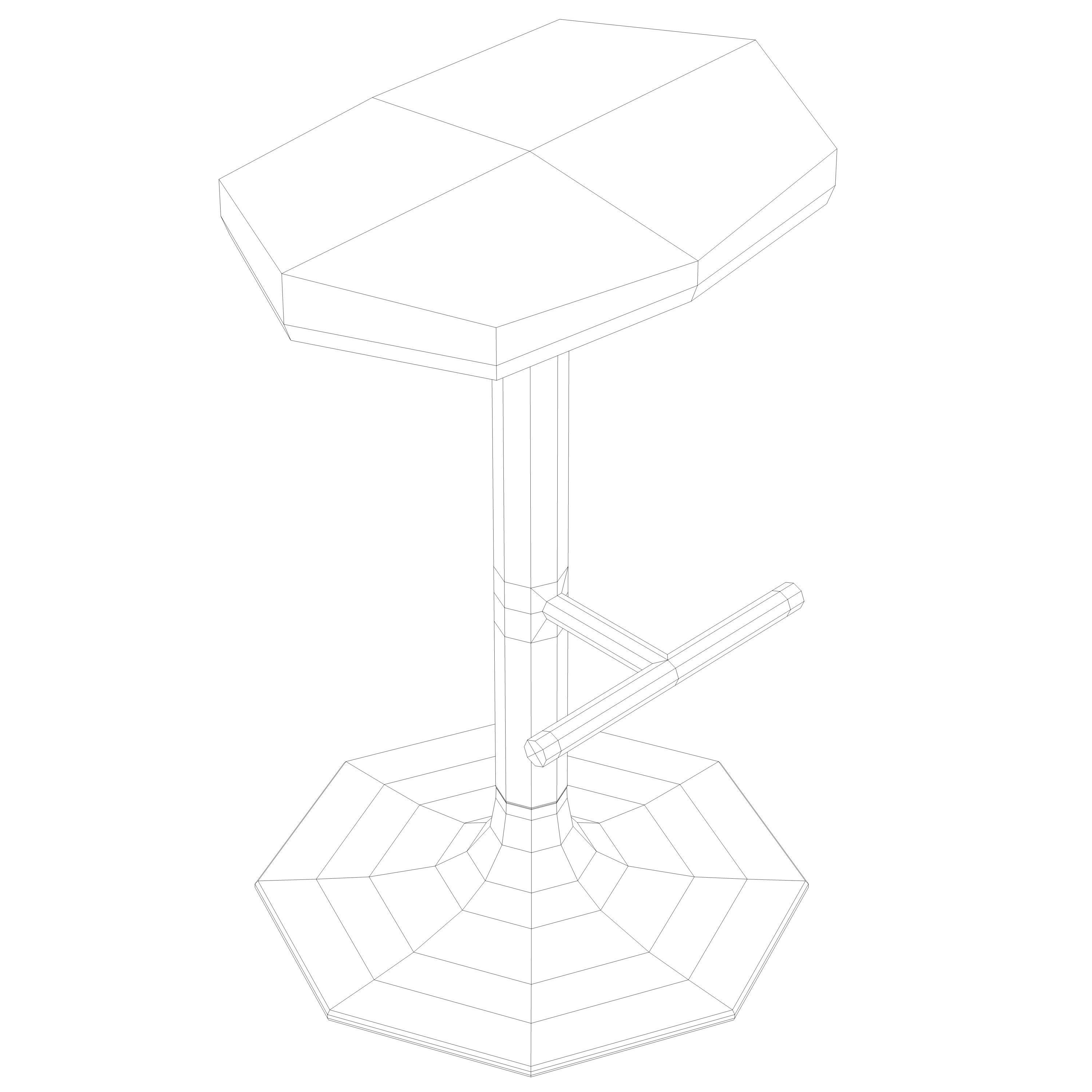 Infinity Flink Stool 660 Low-poly 3D model_6