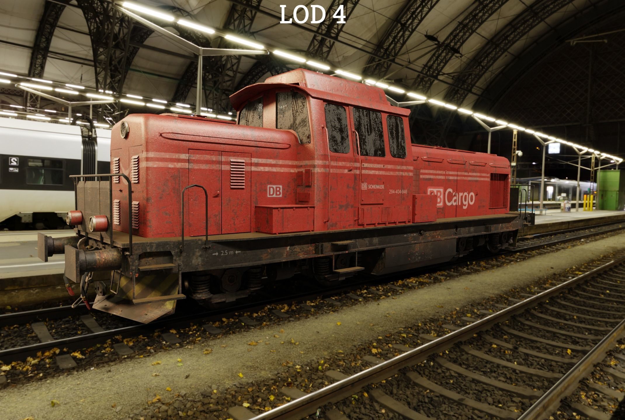 Railway Locomotive Low-poly 3D model_10