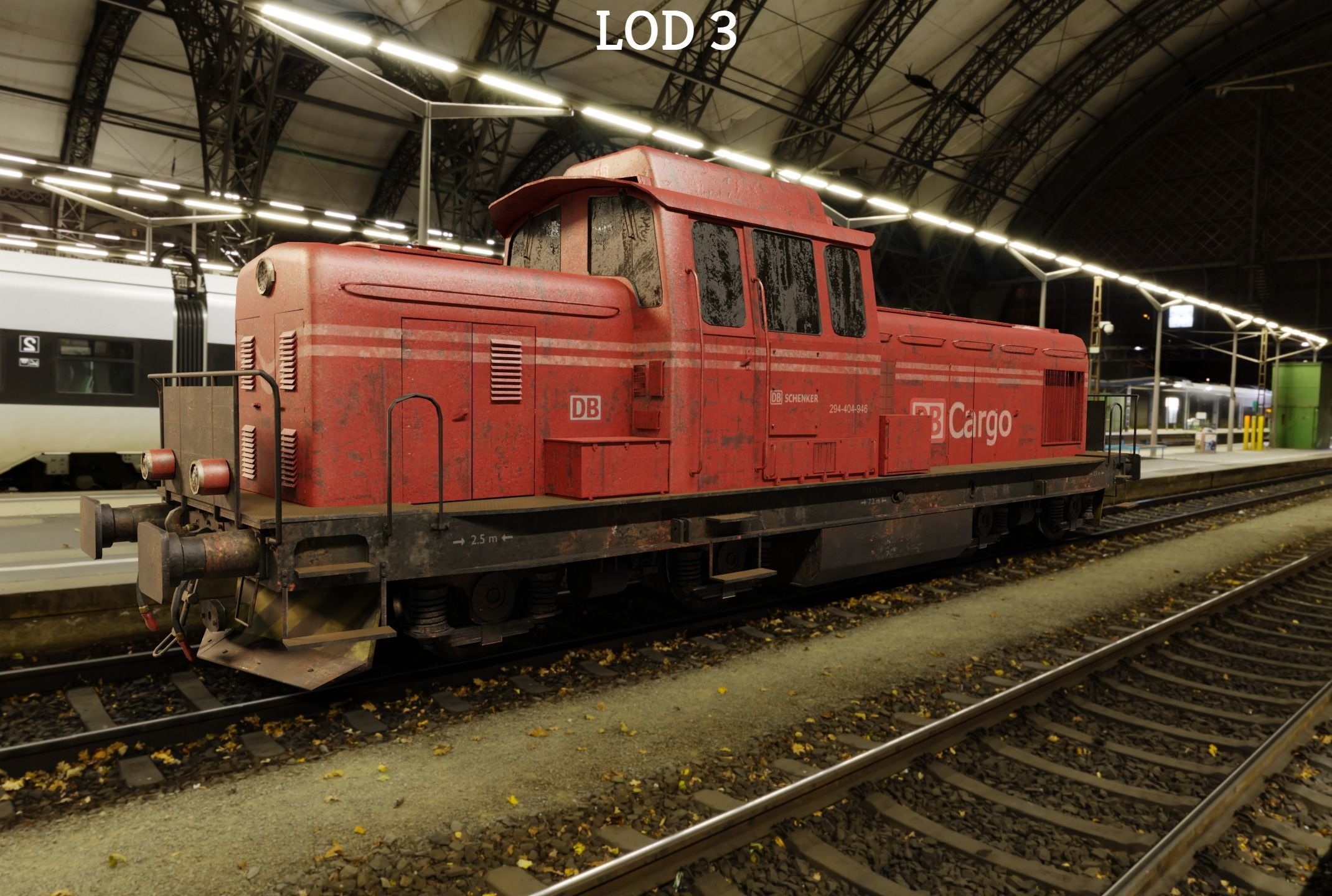 Railway Locomotive Low-poly 3D model_9