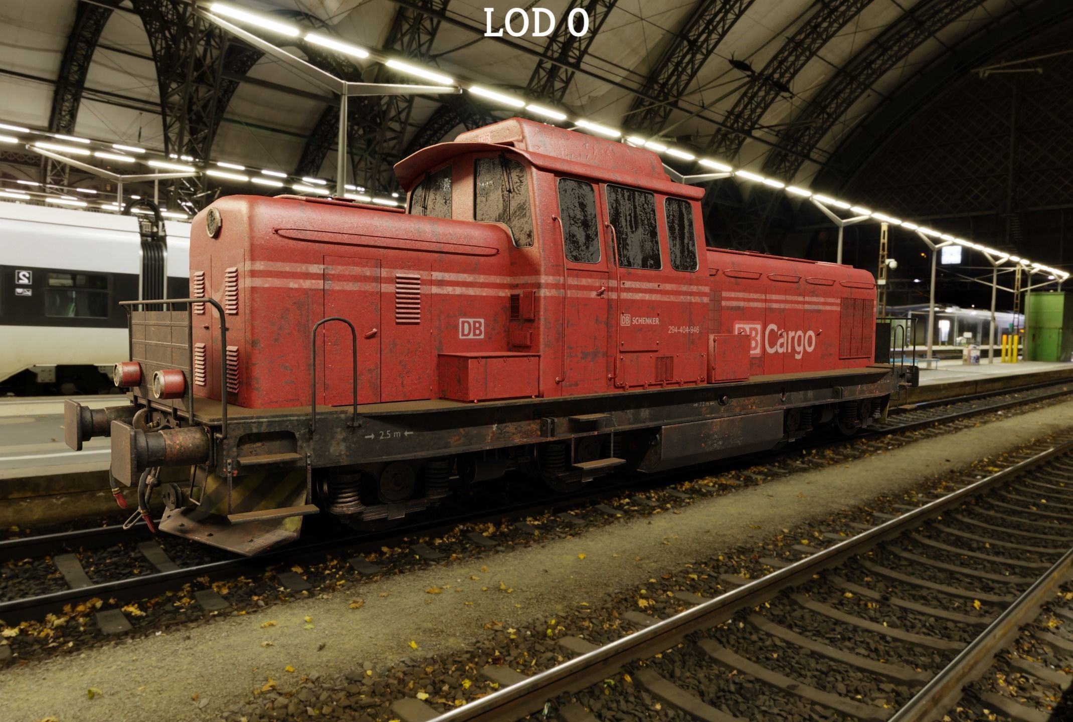 Railway Locomotive Low-poly 3D model_6