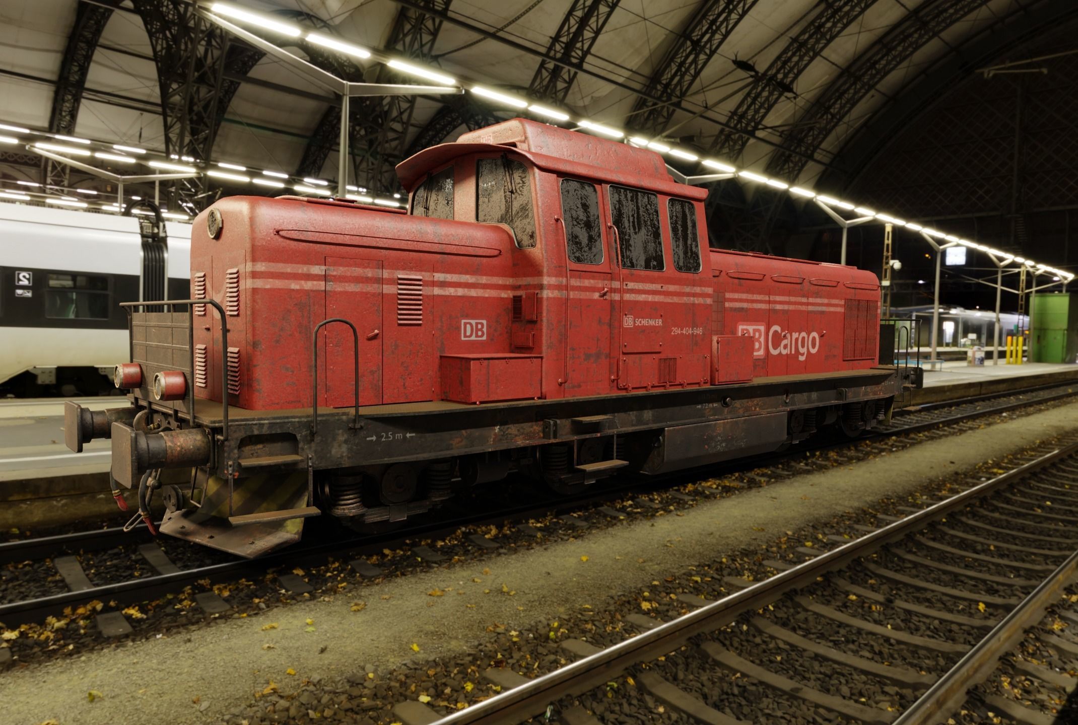 Railway Locomotive Low-poly 3D model_4