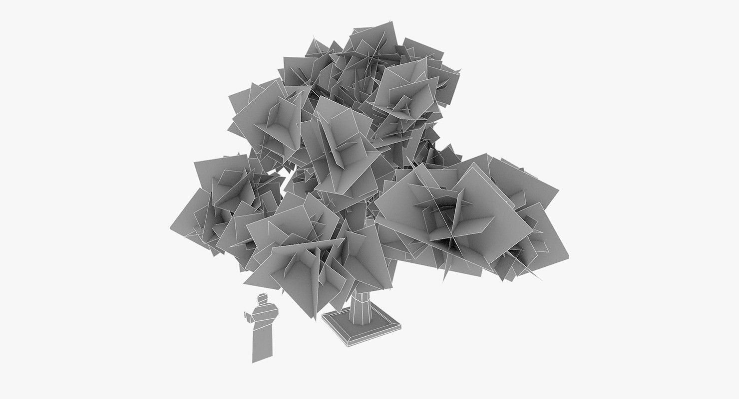 Tree Optimized Low-poly 3D model_12